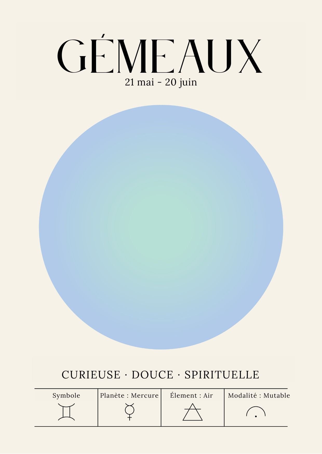 Collier Gémeaux et Nacre - Astro