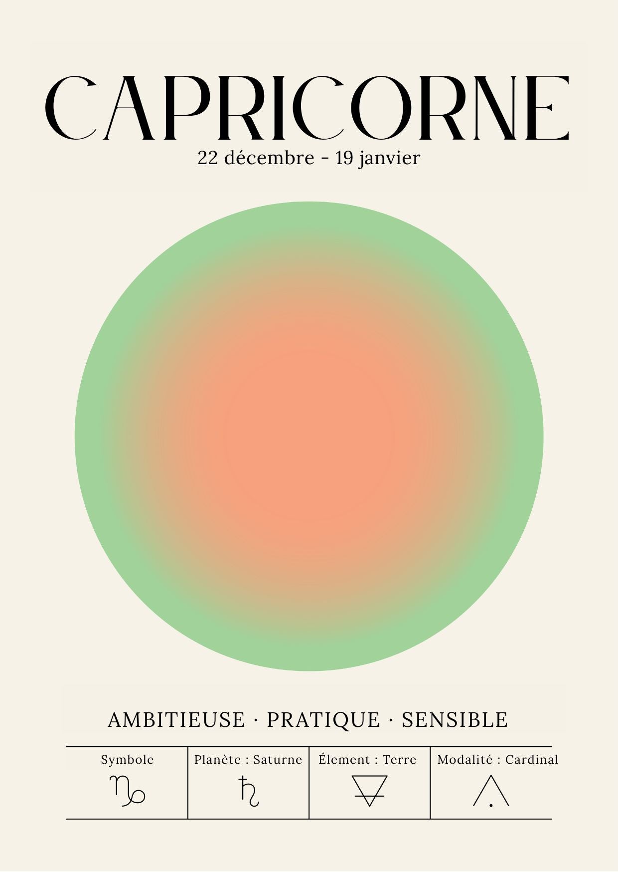 Collier Capricorne et Grenat - Astro