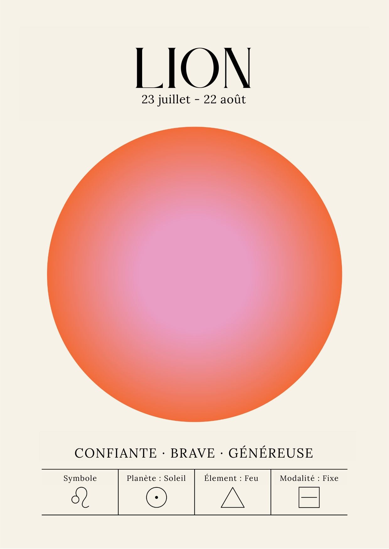 Collier Lion et Péridot - Astro