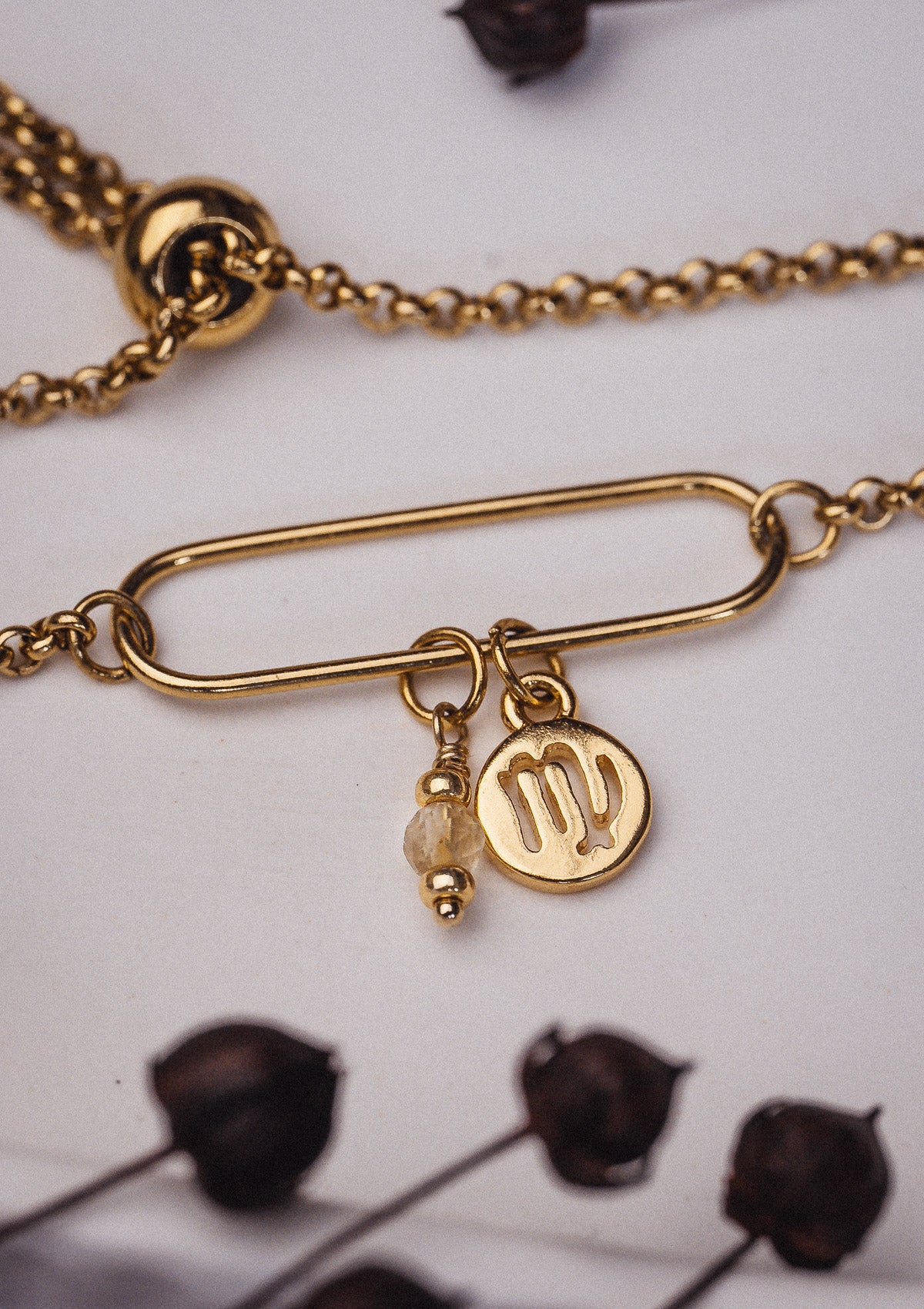 Bracelet Vierge et Citrine - Astro