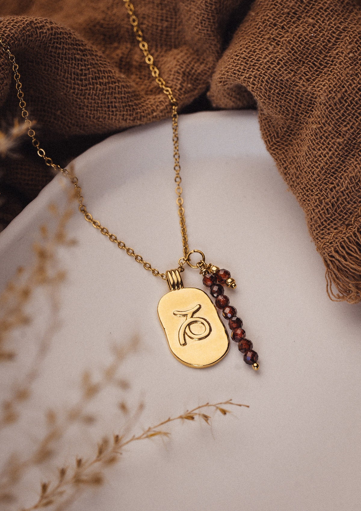 Collier Capricorne et Grenat - Astro