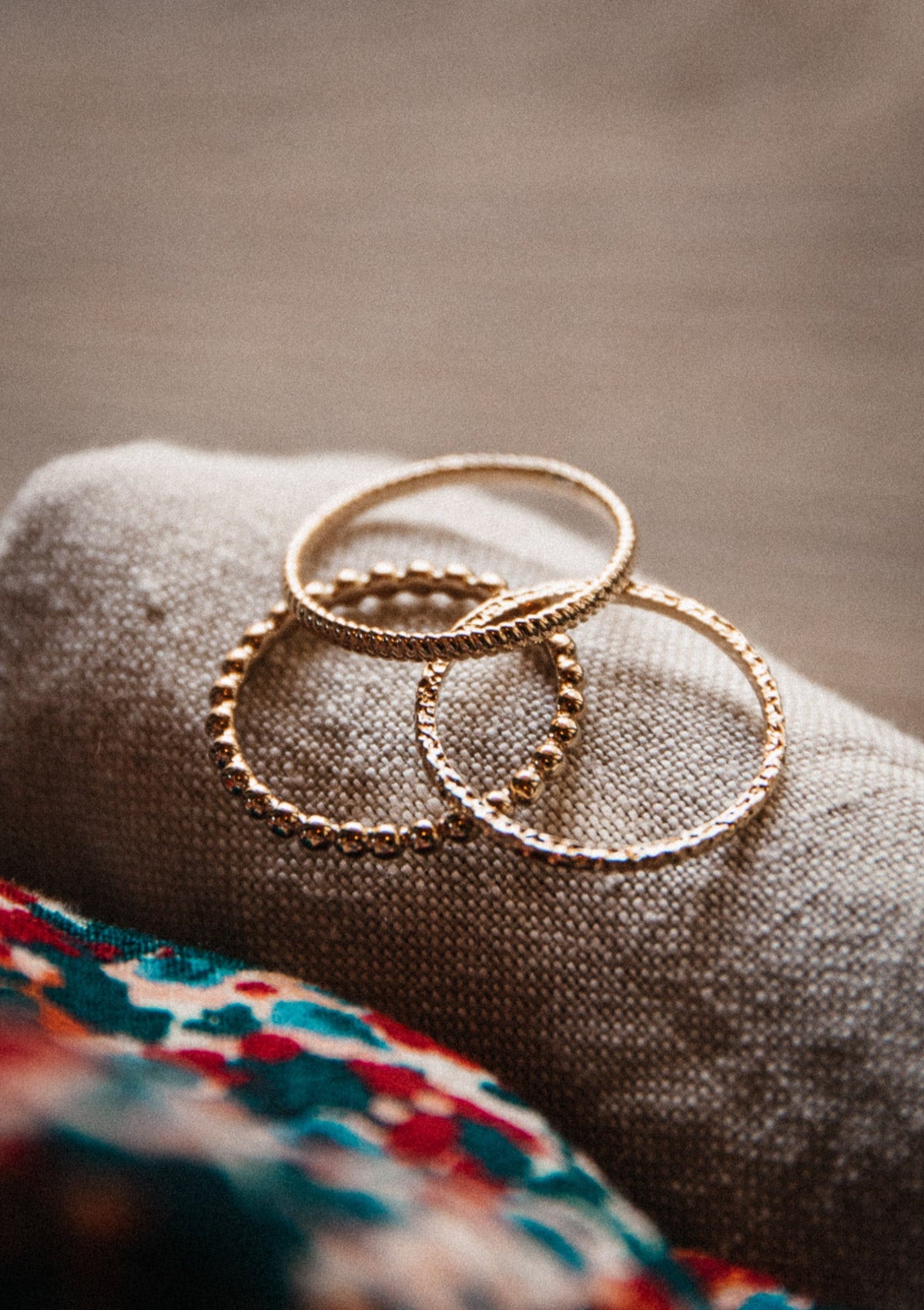 Bague fine en Plaqué Or 3 microns