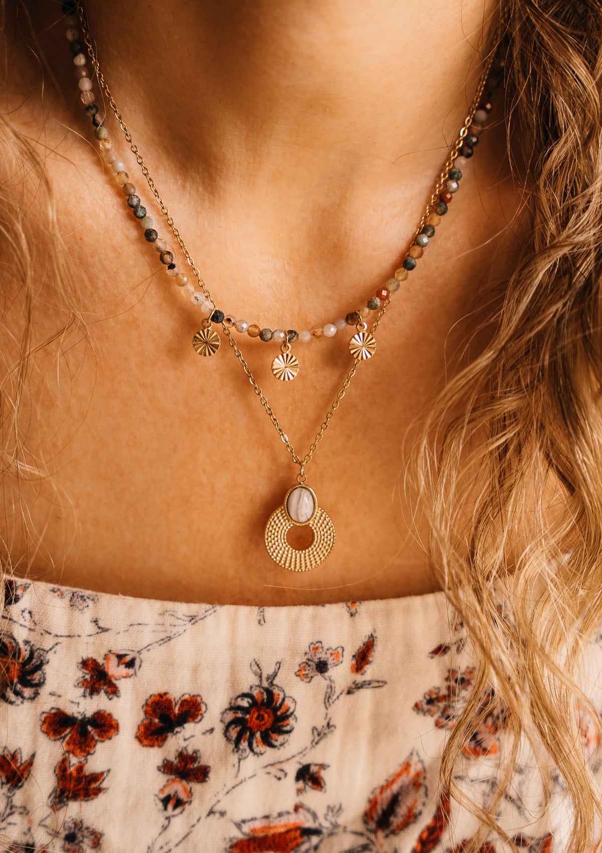 Collier Calcédoine - Cercle de Sérénité