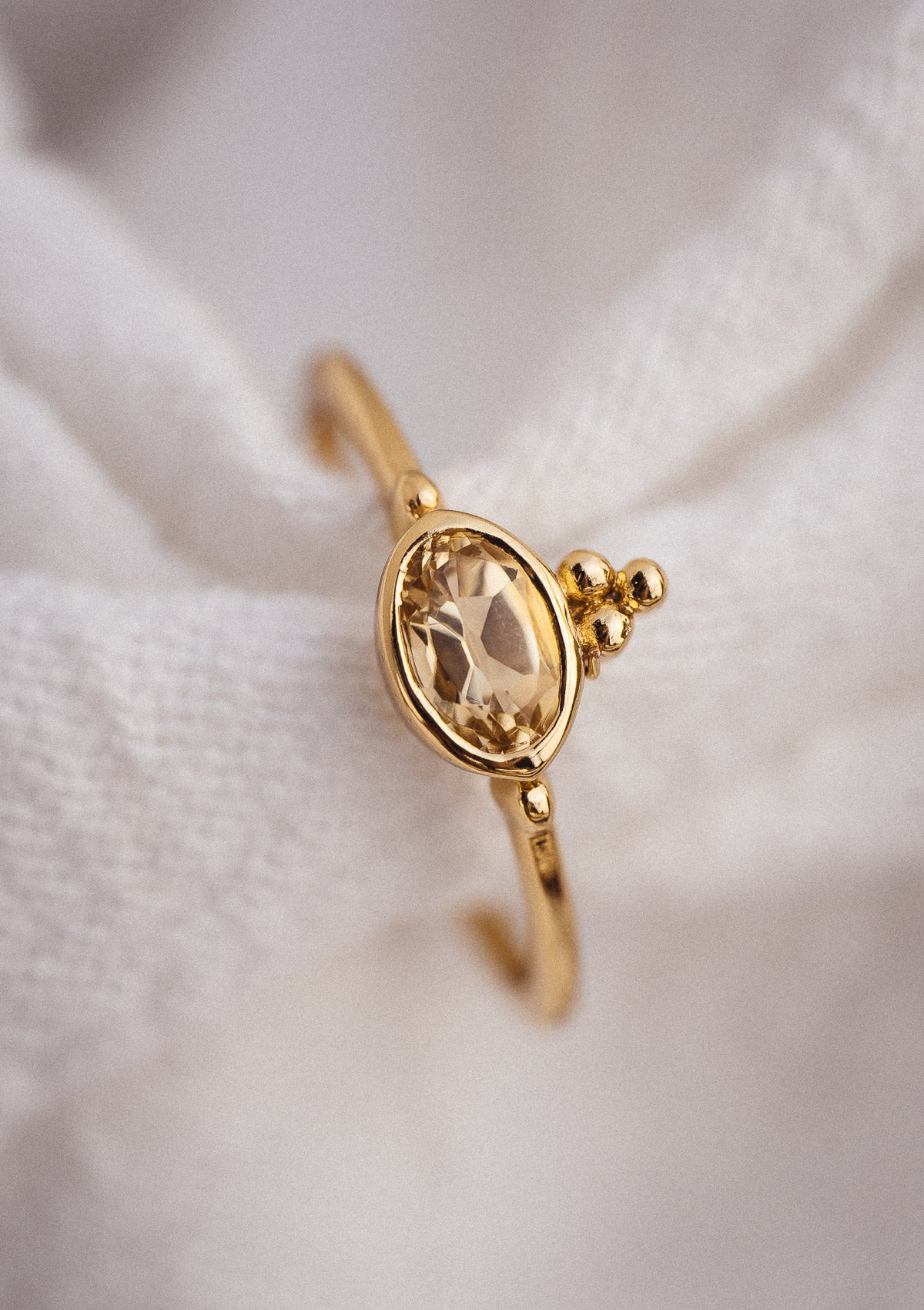 Bague Citrine - Lumière Dorée