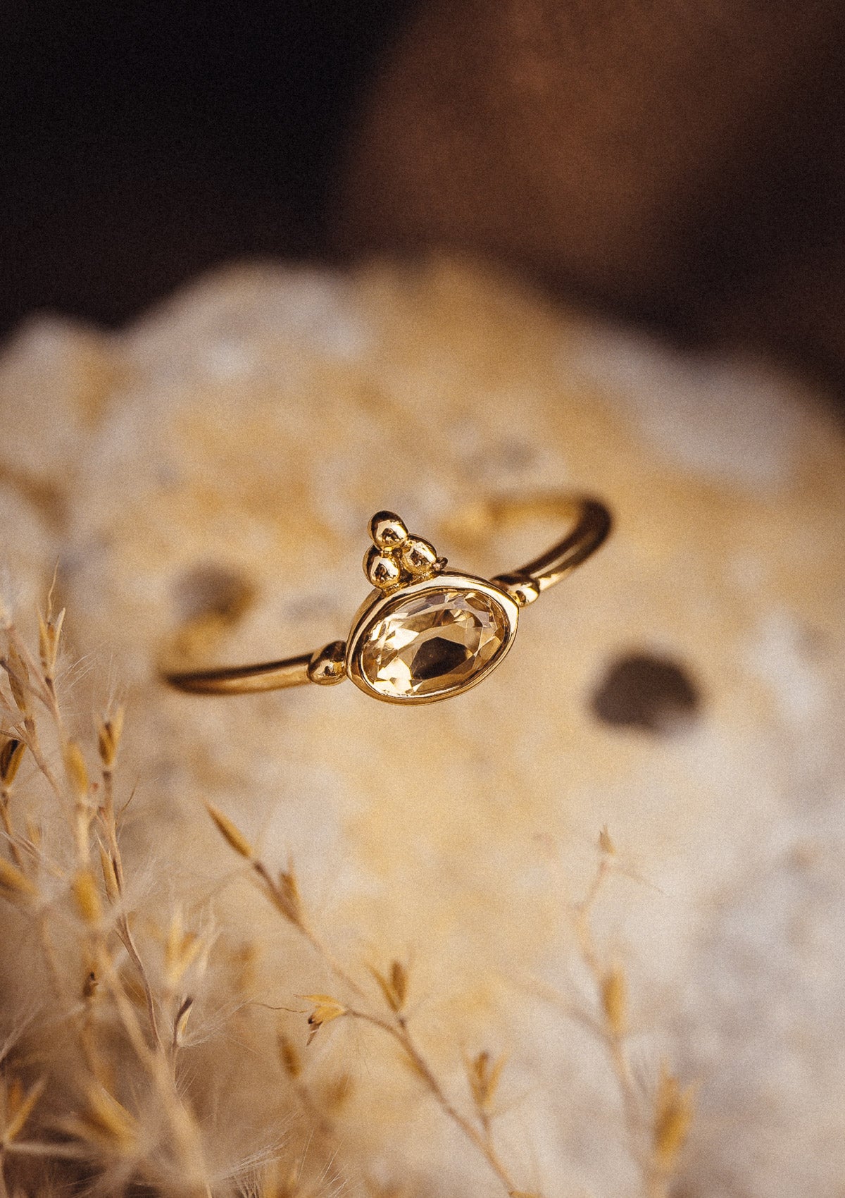 Bague Citrine - Lumière Dorée