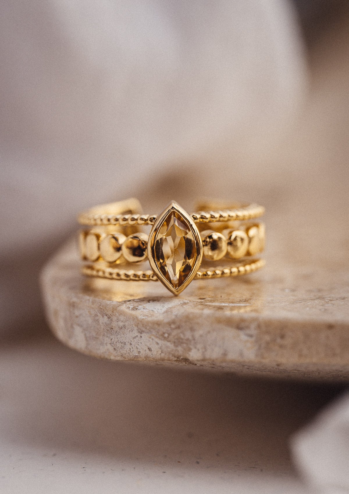 Bague Citrine - Soleil d'Or