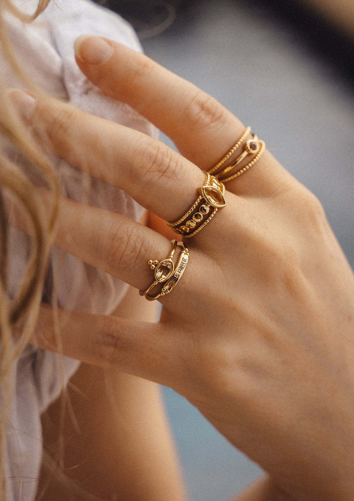 Bague Citrine - Lumière Dorée