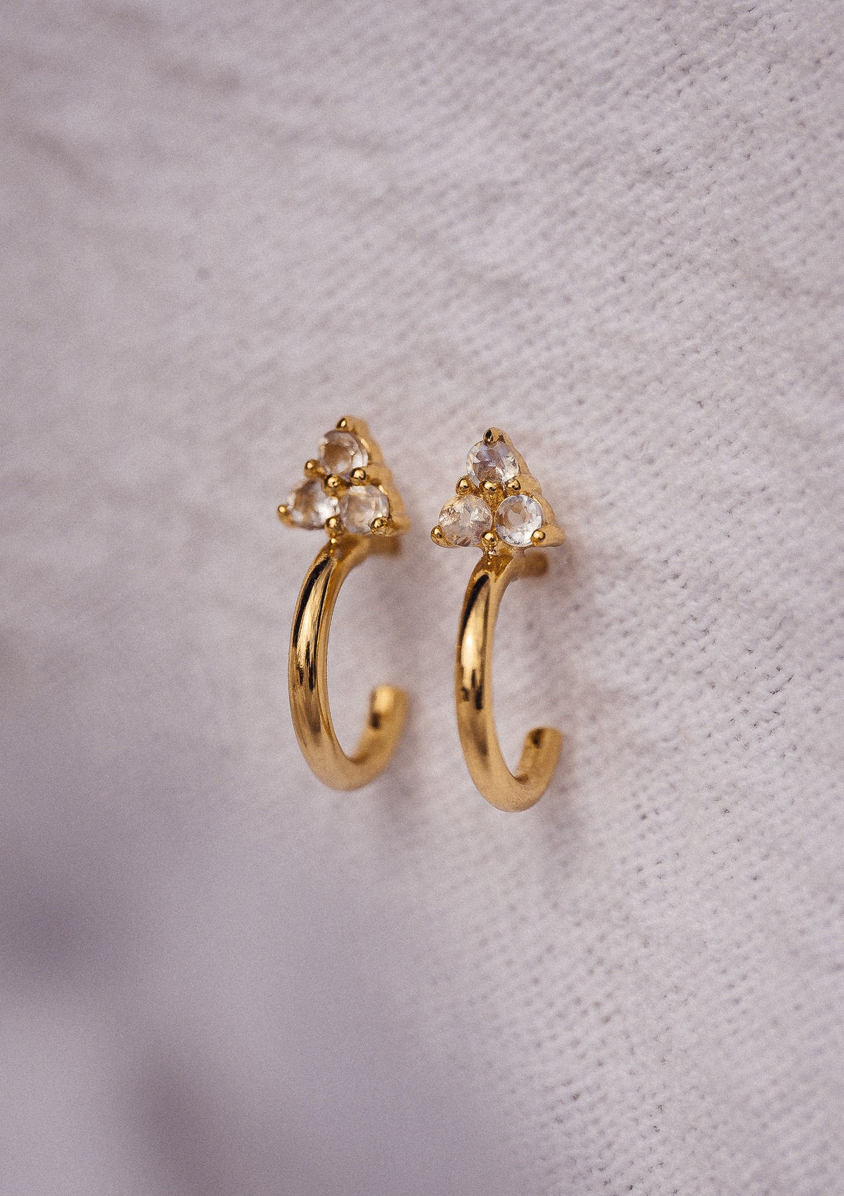 Boucles d'oreilles Pierre de Lune - Trio Lumineux