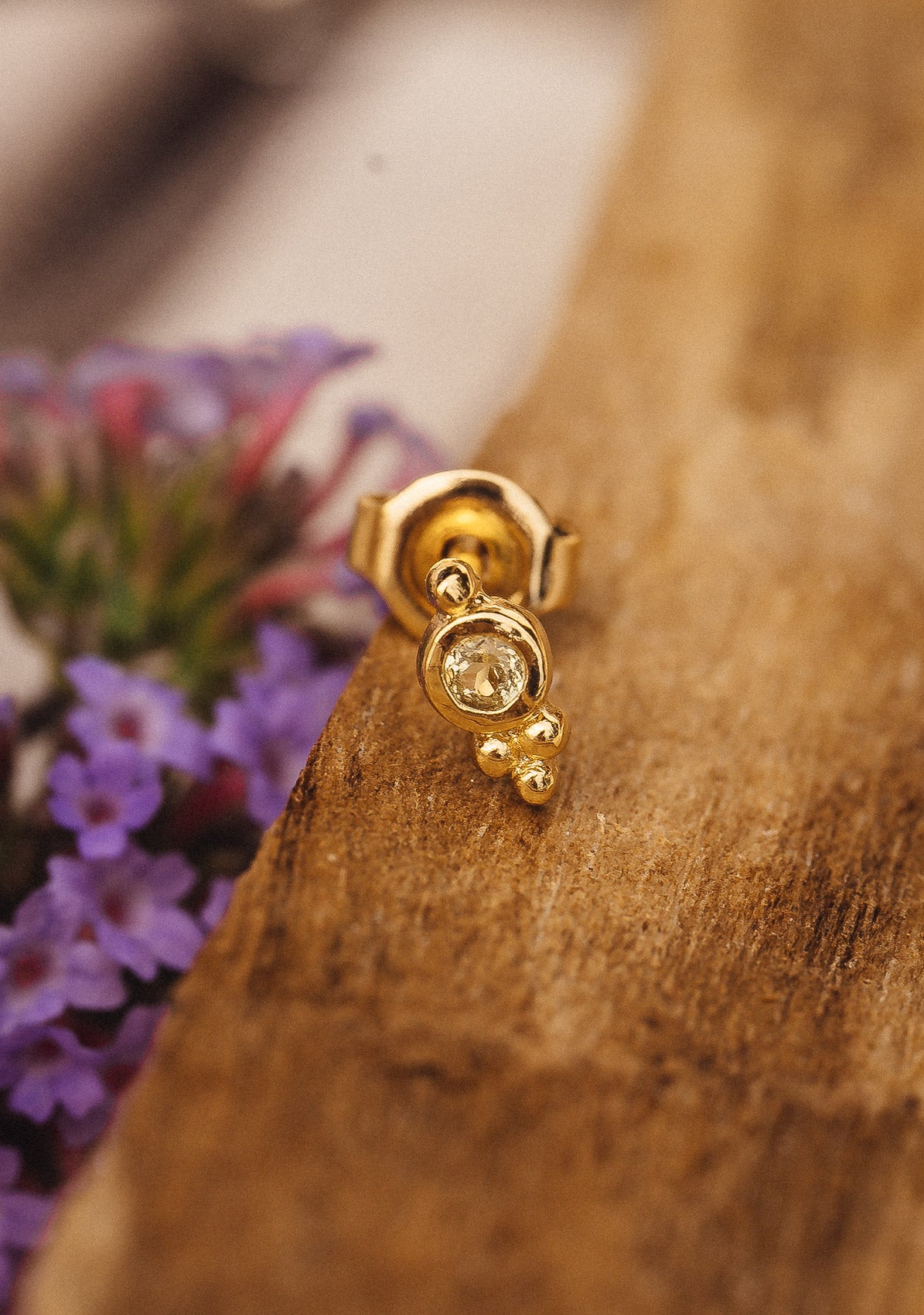 Boucle d'oreille Péridot - Éclat de Vie (Vendue à l'unité)