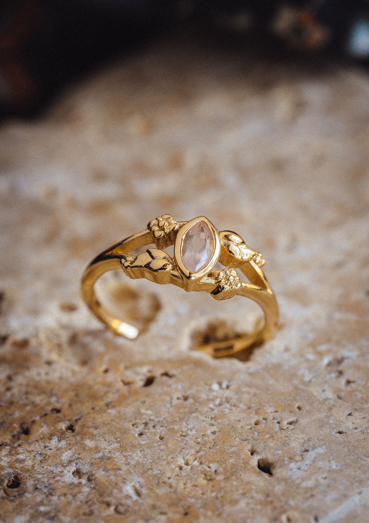 Bague Quartz Rose – Éclosion de Soi
