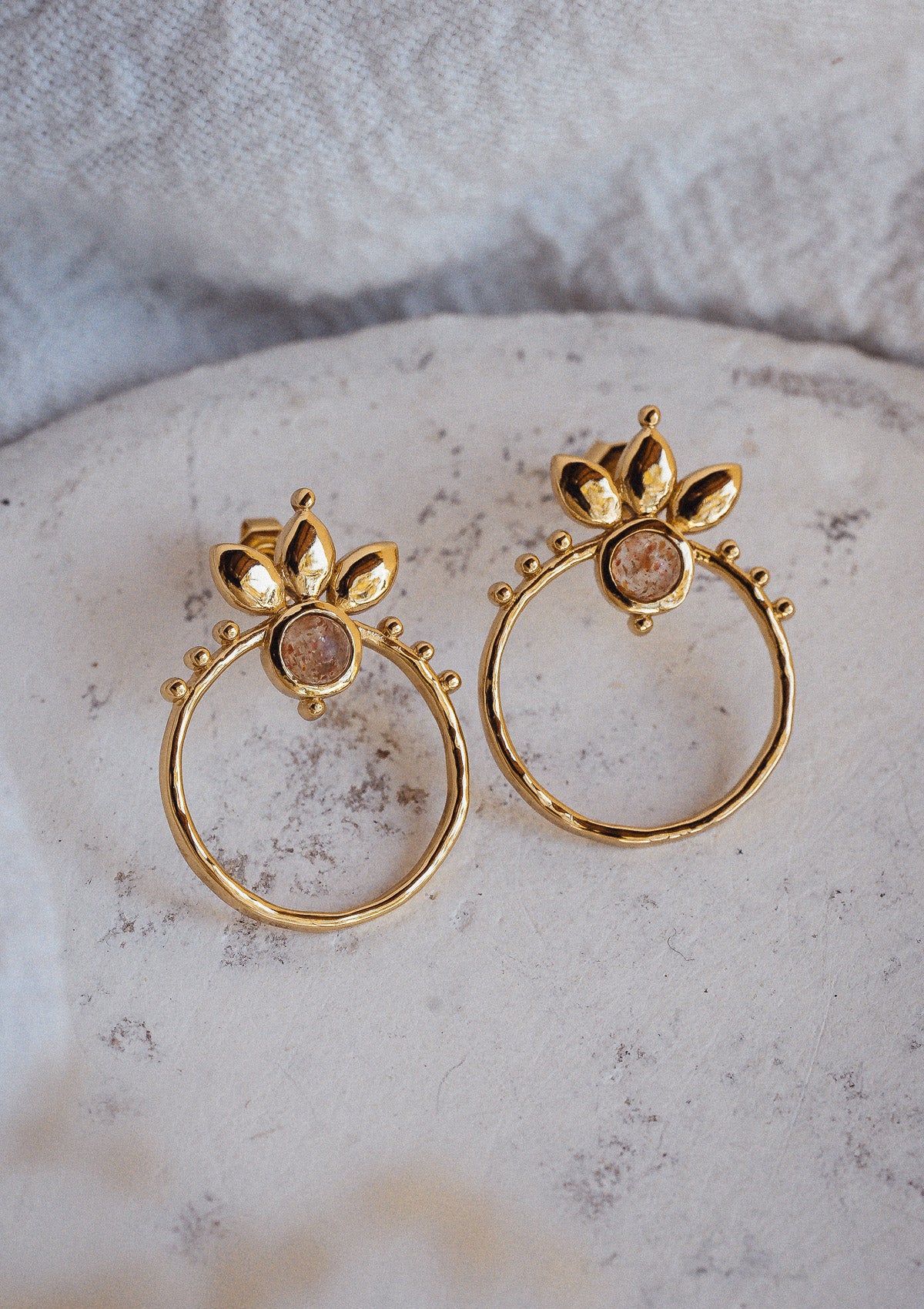 Boucles d’Oreilles Sunstone - Soleil Intérieur
