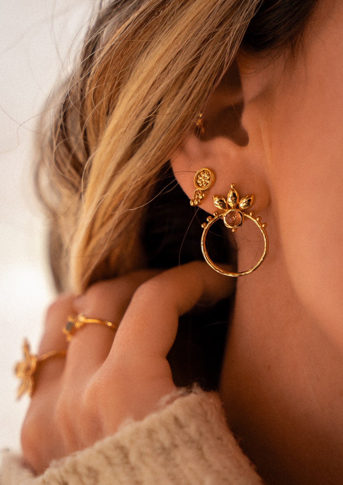 Boucles d’Oreilles Sunstone - Soleil Intérieur