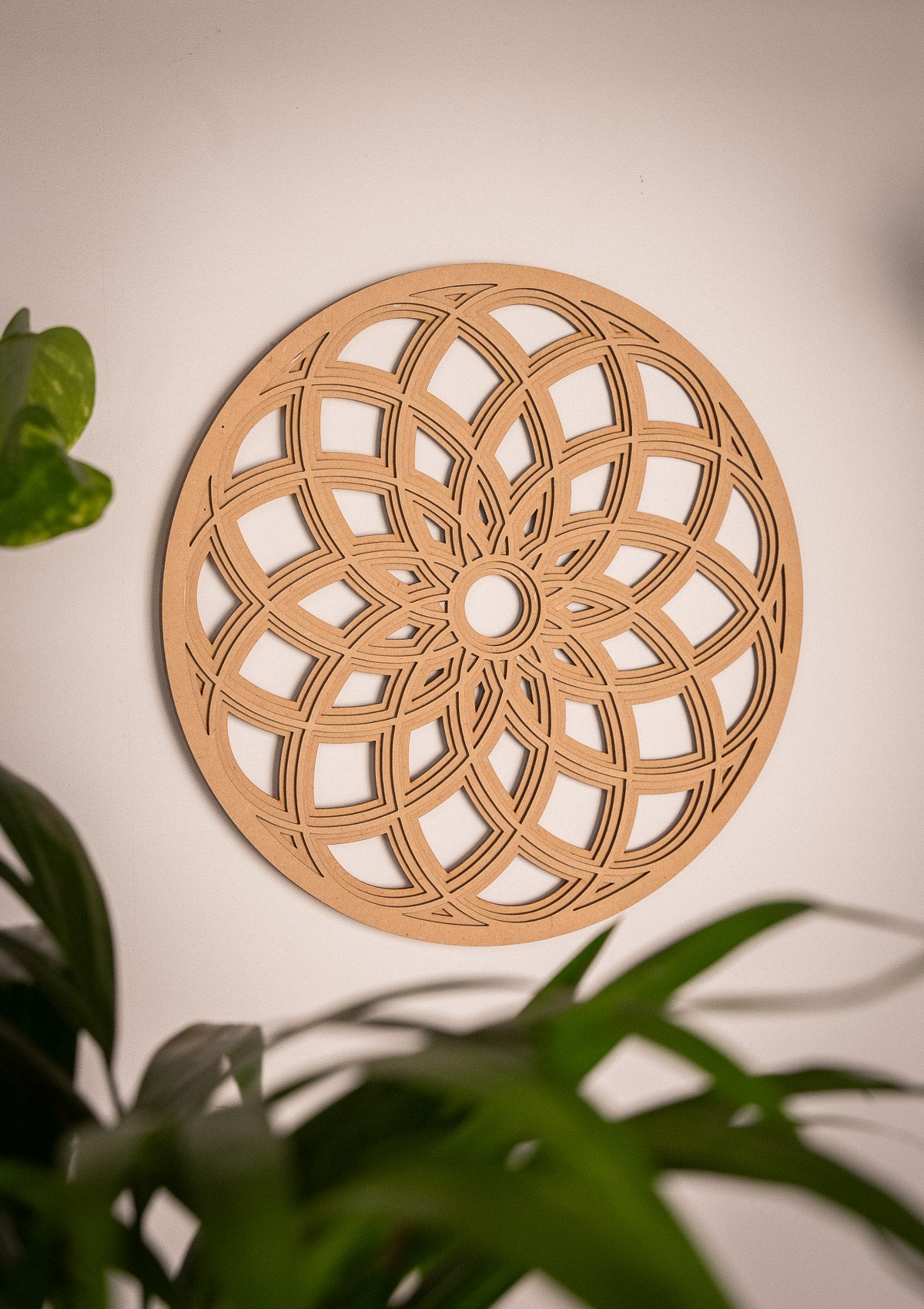 Décoration murale motif Fleur de Vie.