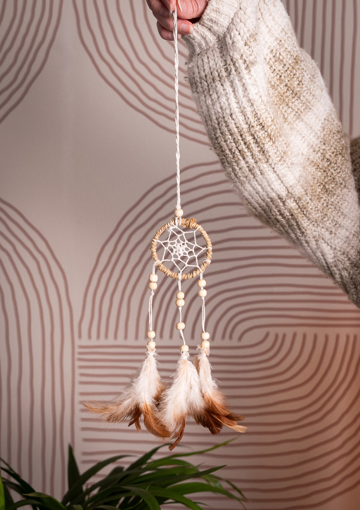 Mini Attrape-Rêves en Chanvre déco chambre enfant bébé bohème