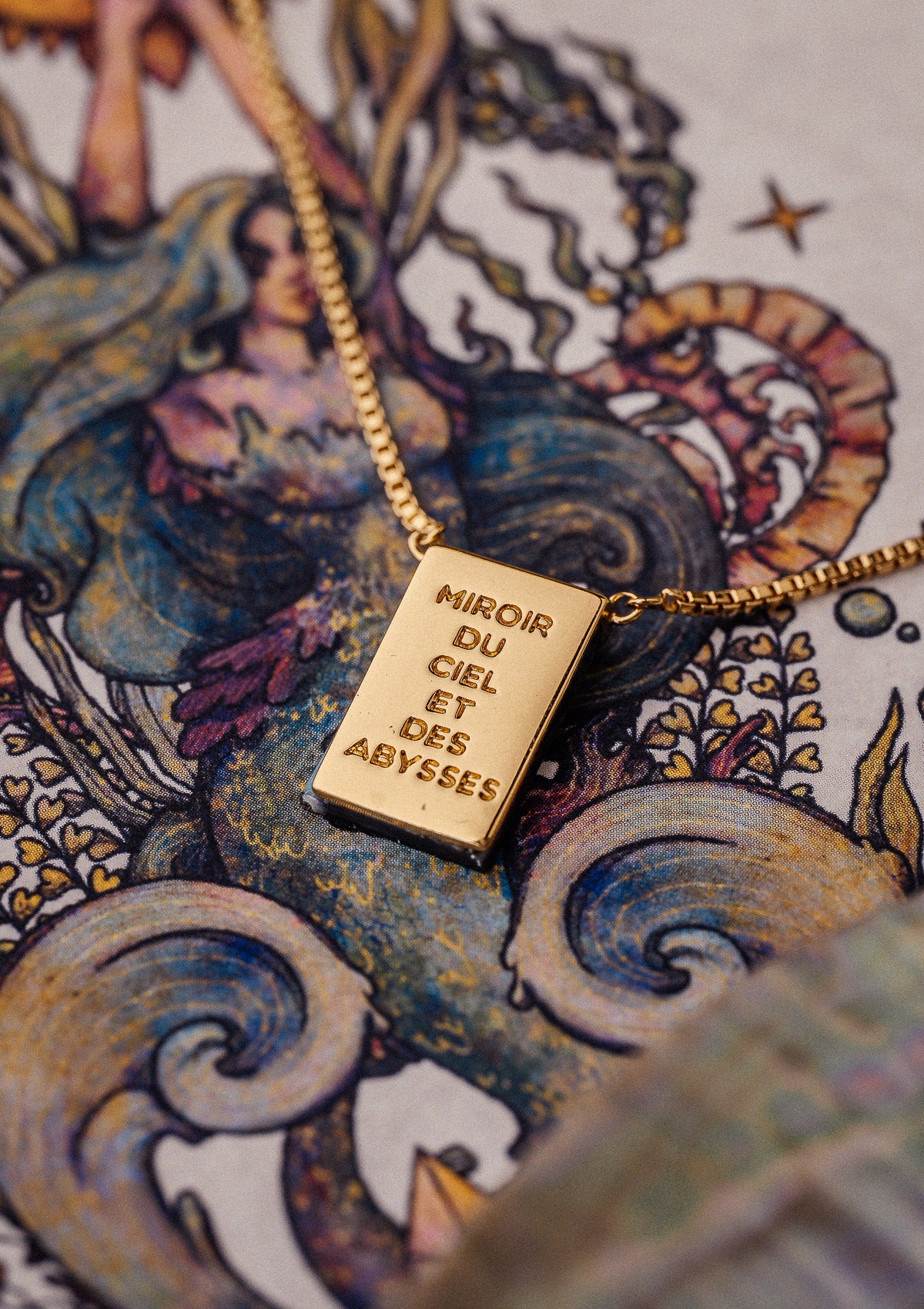 Collier long Abalone – Miroir des Abysses