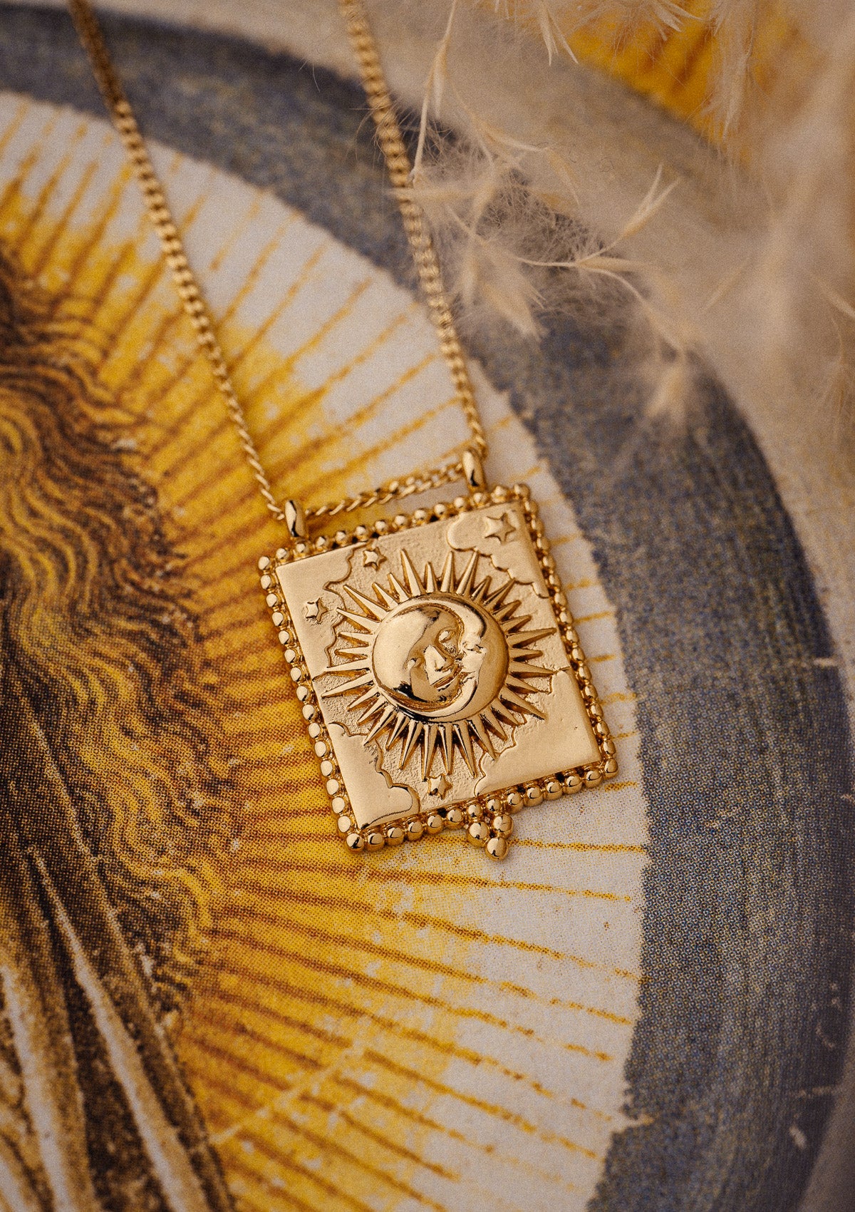 Collier Soleil et Lune – Étreinte Céleste