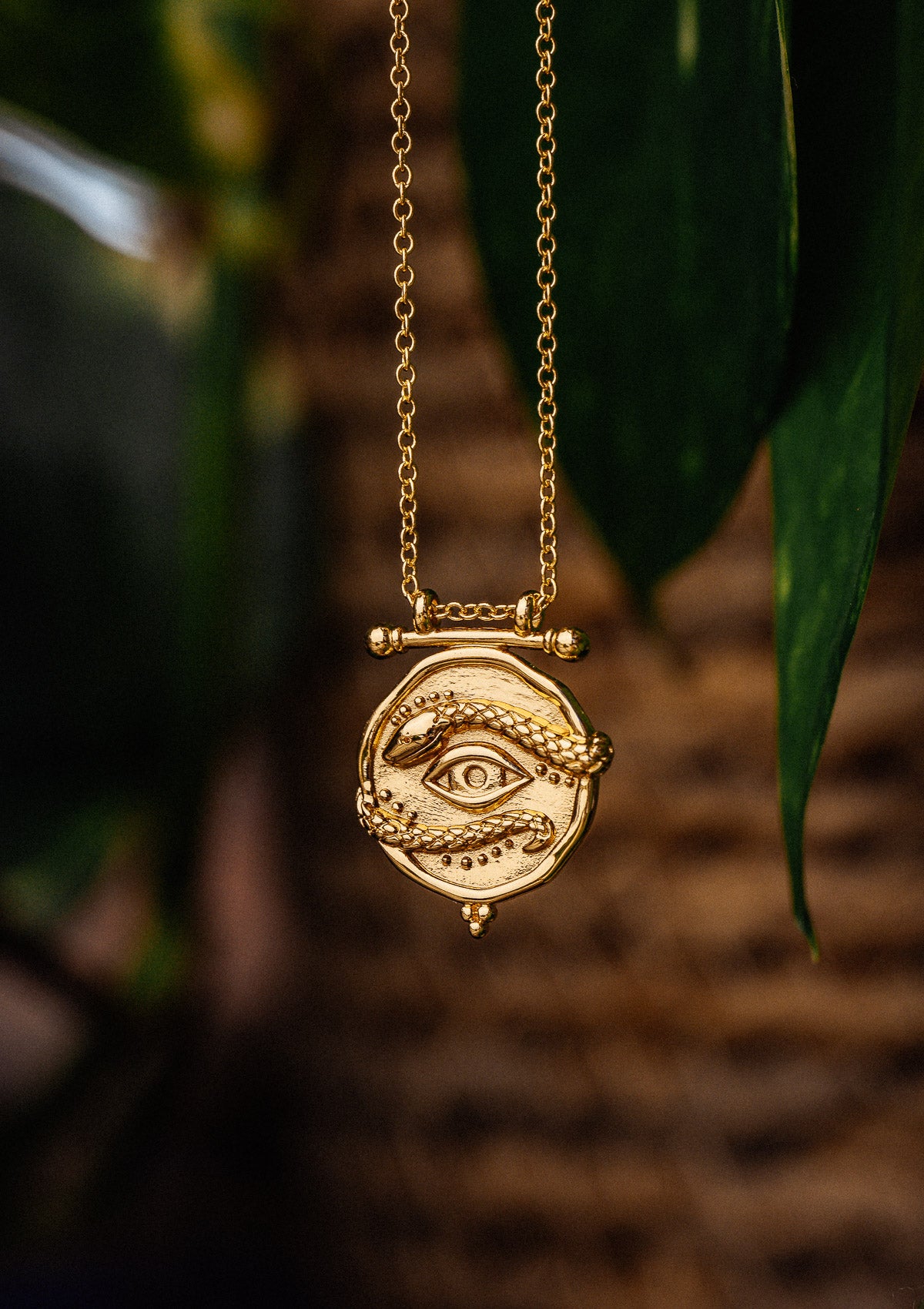 Collier Œil et Serpent – Gardienne Silencieuse