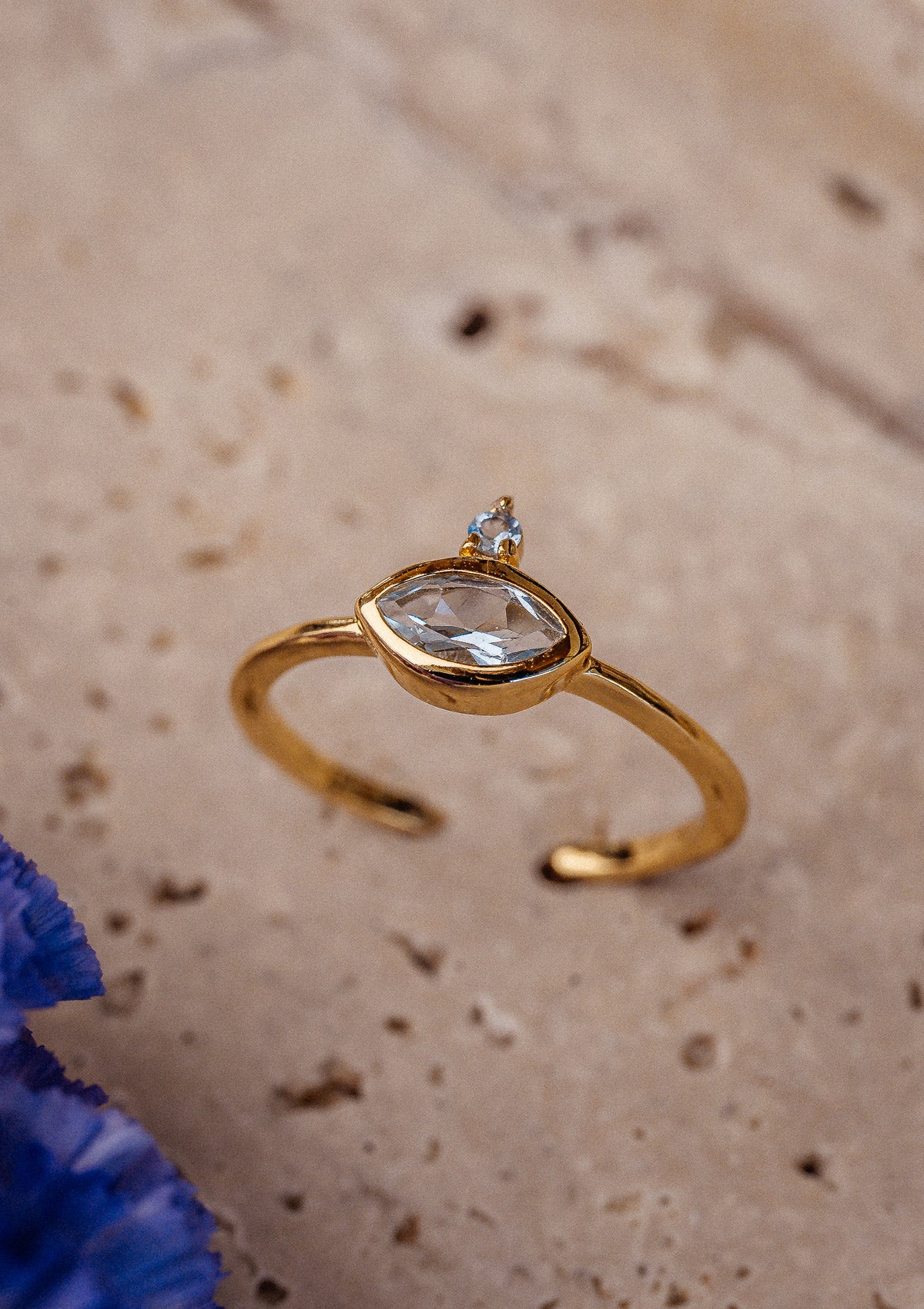 Bague Aquamarine - Harmonie Fluide