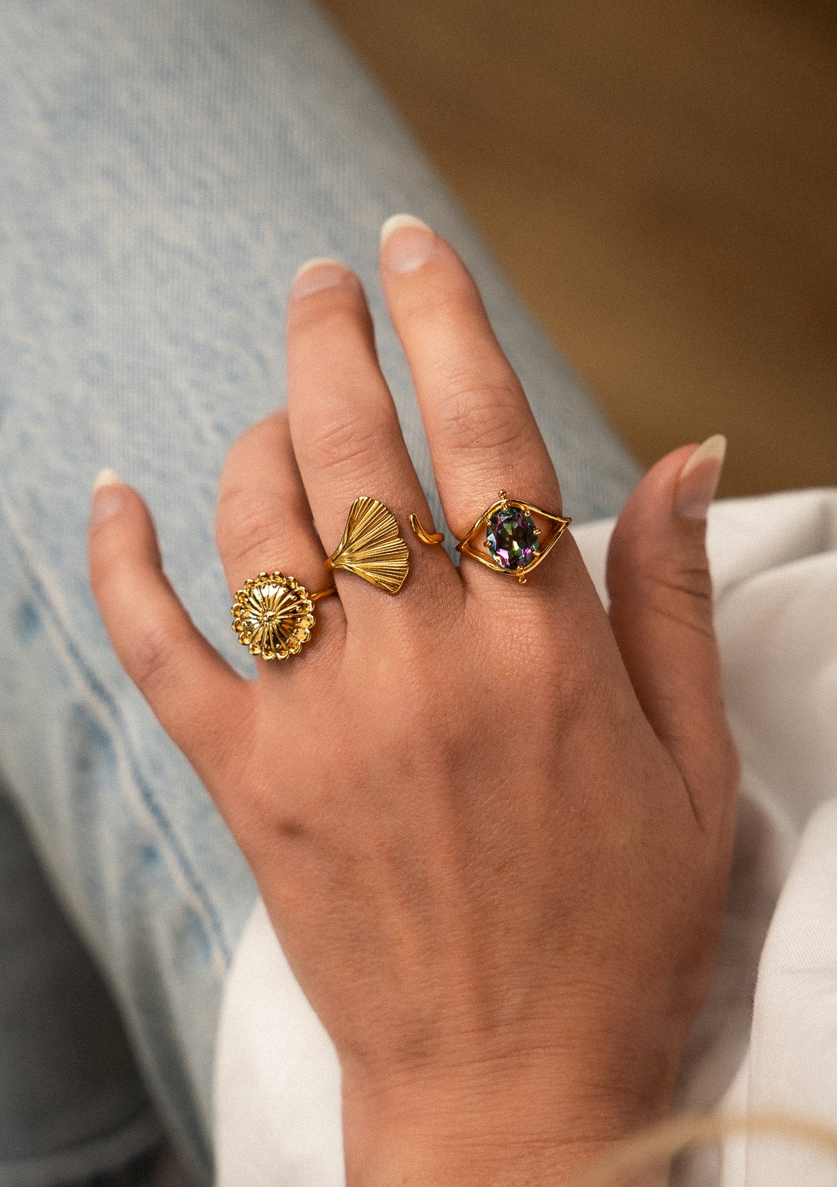 Bague Topaze Aura - Clairvoyance Sauvage