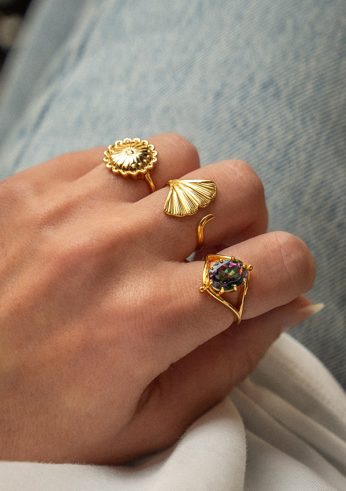 Bague Topaze Aura - Clairvoyance Sauvage