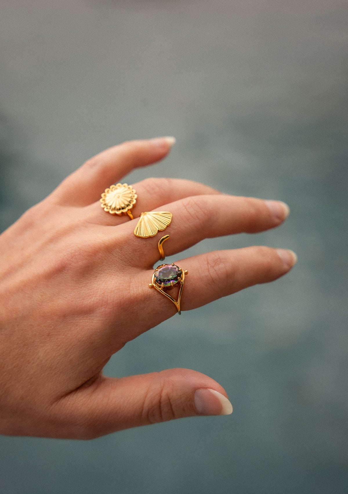 Bague Topaze Aura - Clairvoyance Sauvage