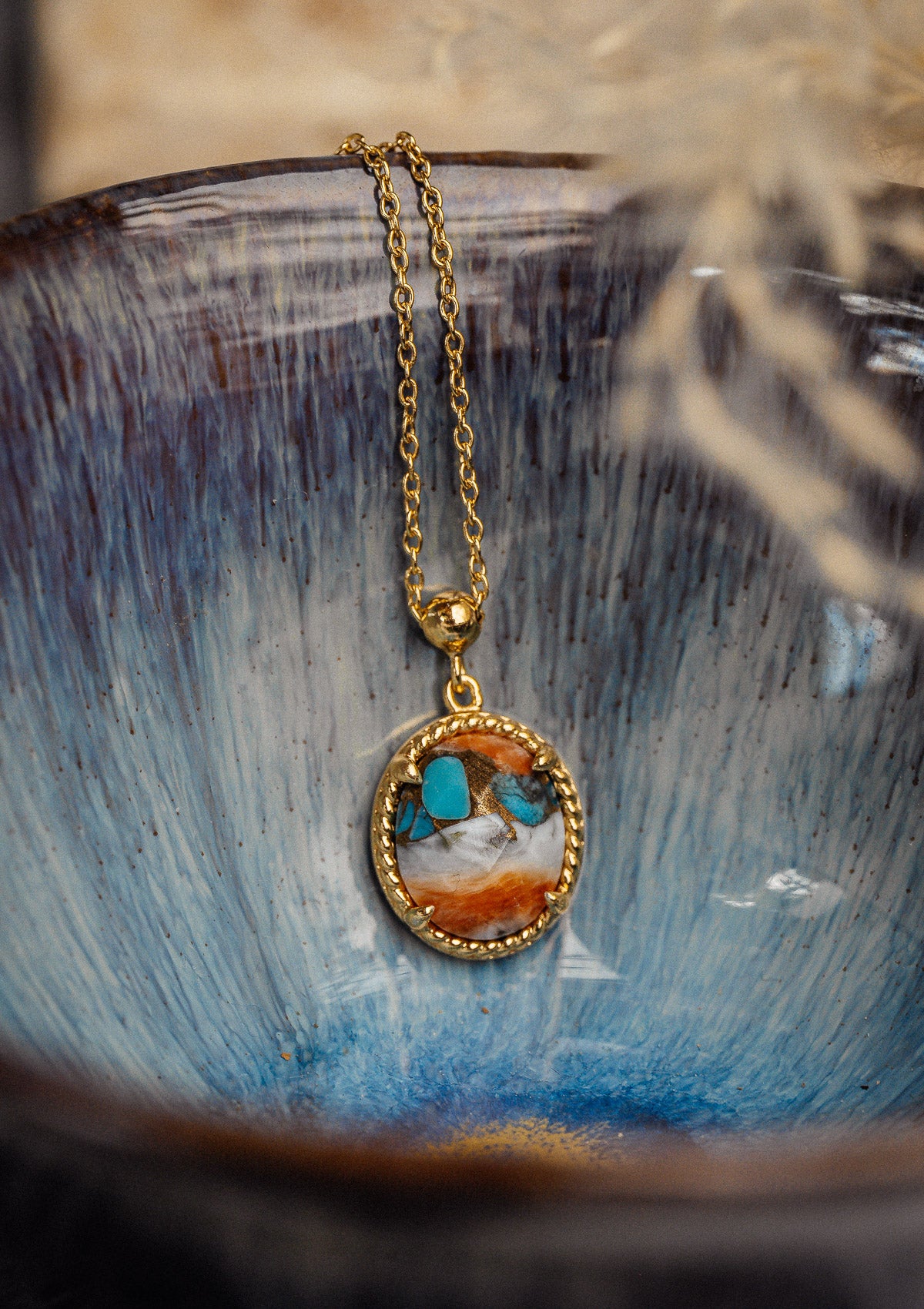 Bague Nacre Cuivre Turquoise – Oyster copper turquoise