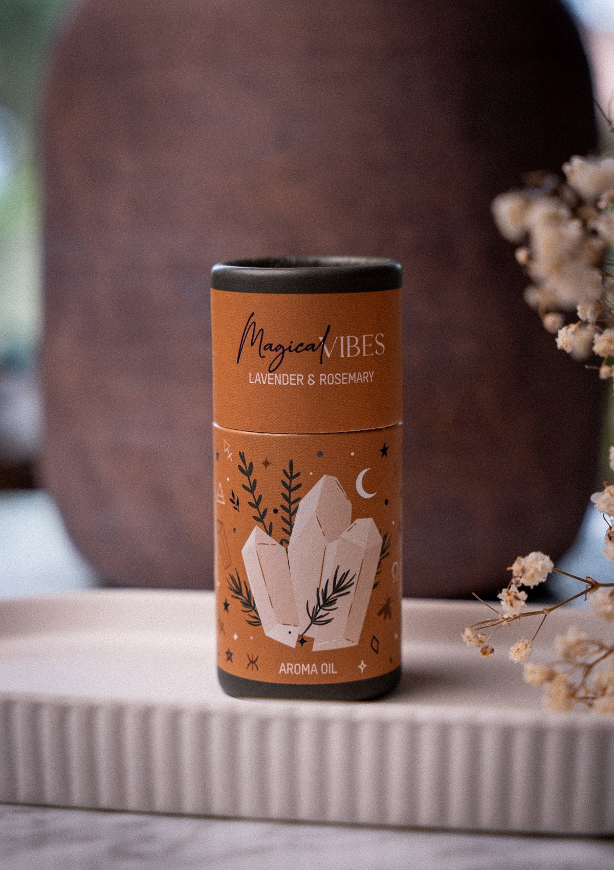 Huile aromatique « Magical Vibes » aux senteurs de Lavande, Romarin, Bergamote, Genévrier et Cèdre.