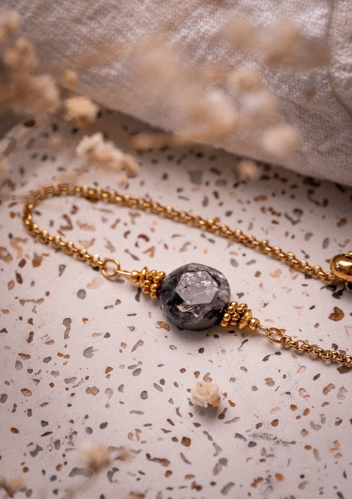 Bracelet Labradorite Sombre - Lune Noire