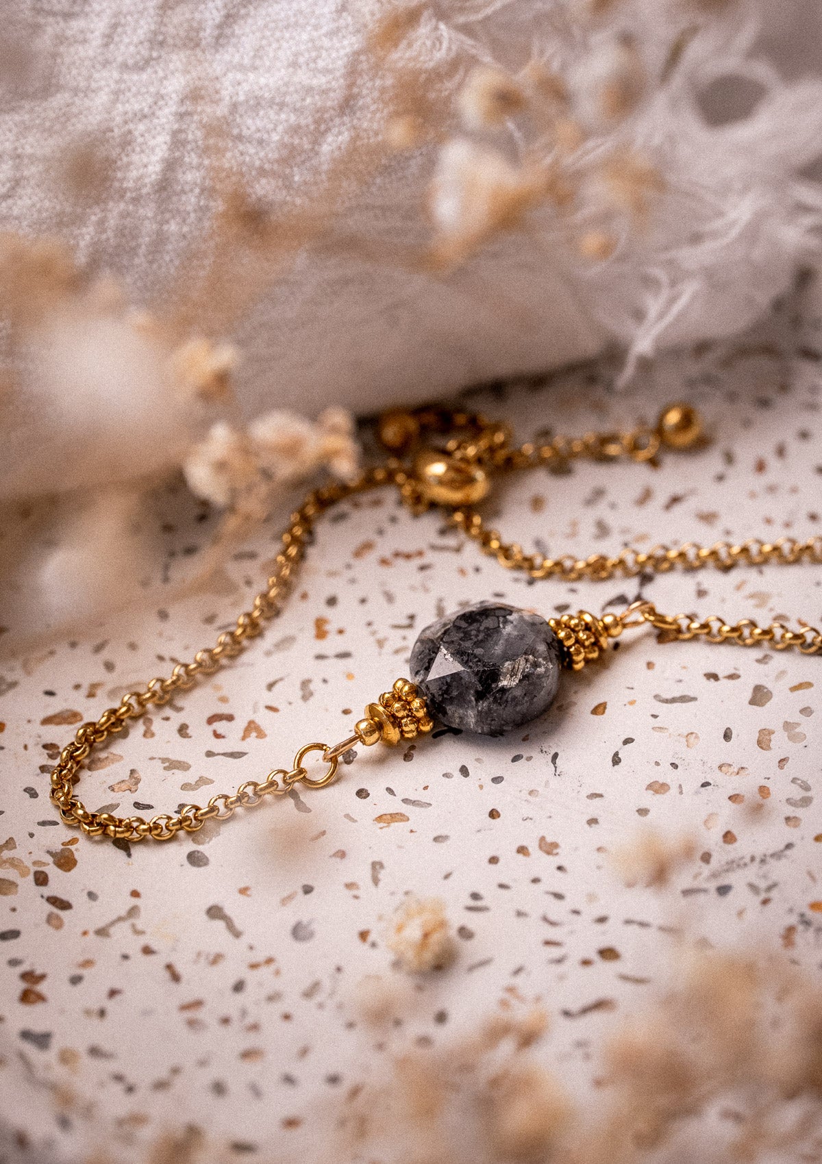 Bracelet Labradorite Sombre - Lune Noire