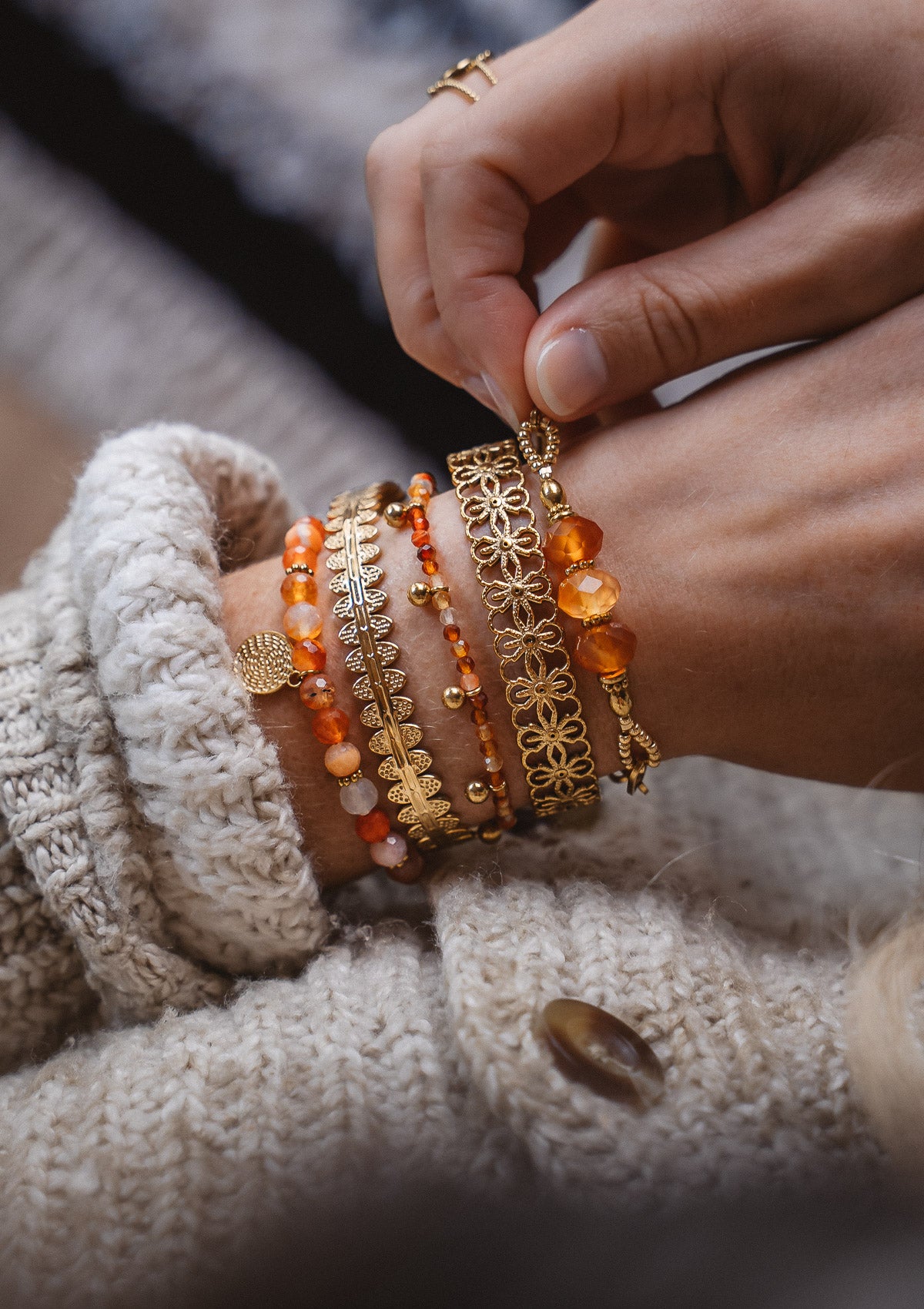 Bracelet Cornaline – Flamme Intérieure