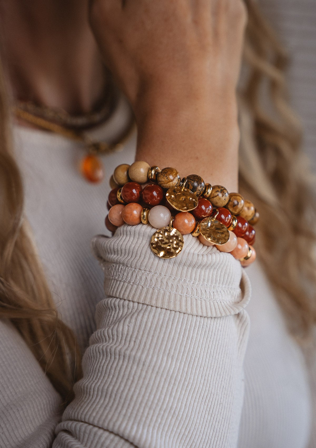 Bracelet Élastique Jaspe Paysagé – Sagesse Ancrée