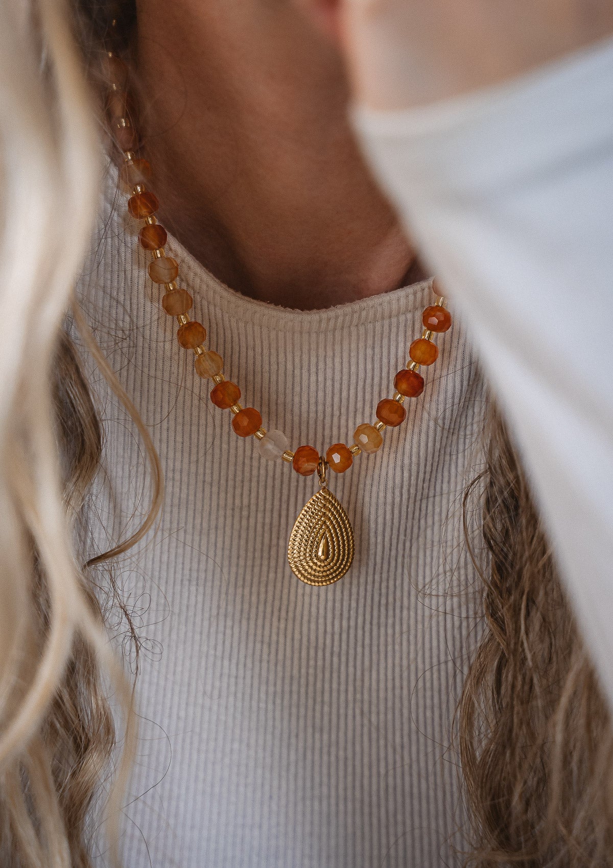 Collier Cornaline – Goutte de Feu