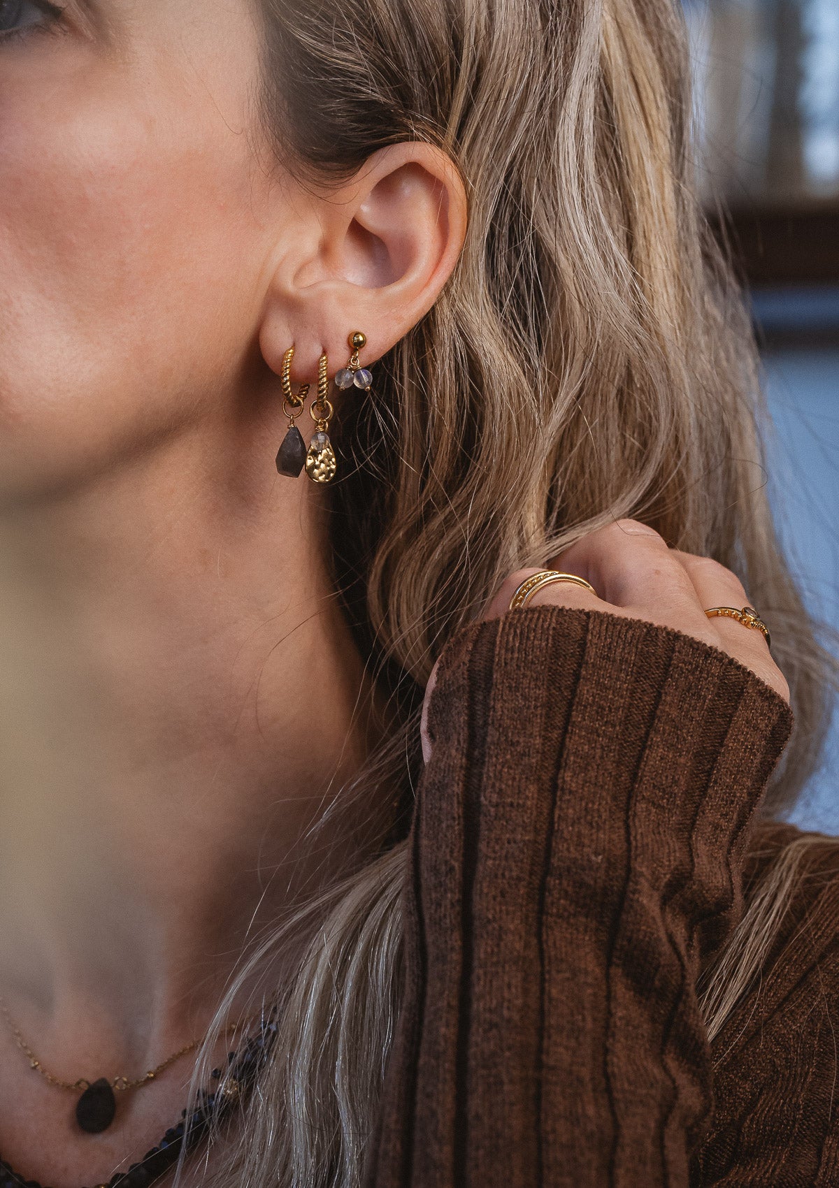 Puce grelots Labradorite - Aura Protectrice (Vendue à l'unité)