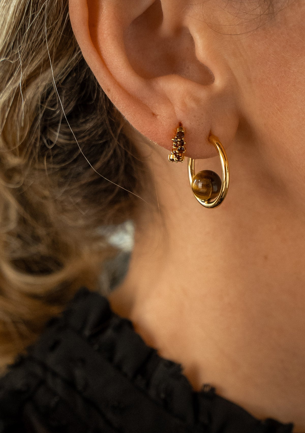 Créoles Œil de Tigre – Révèle ta Force