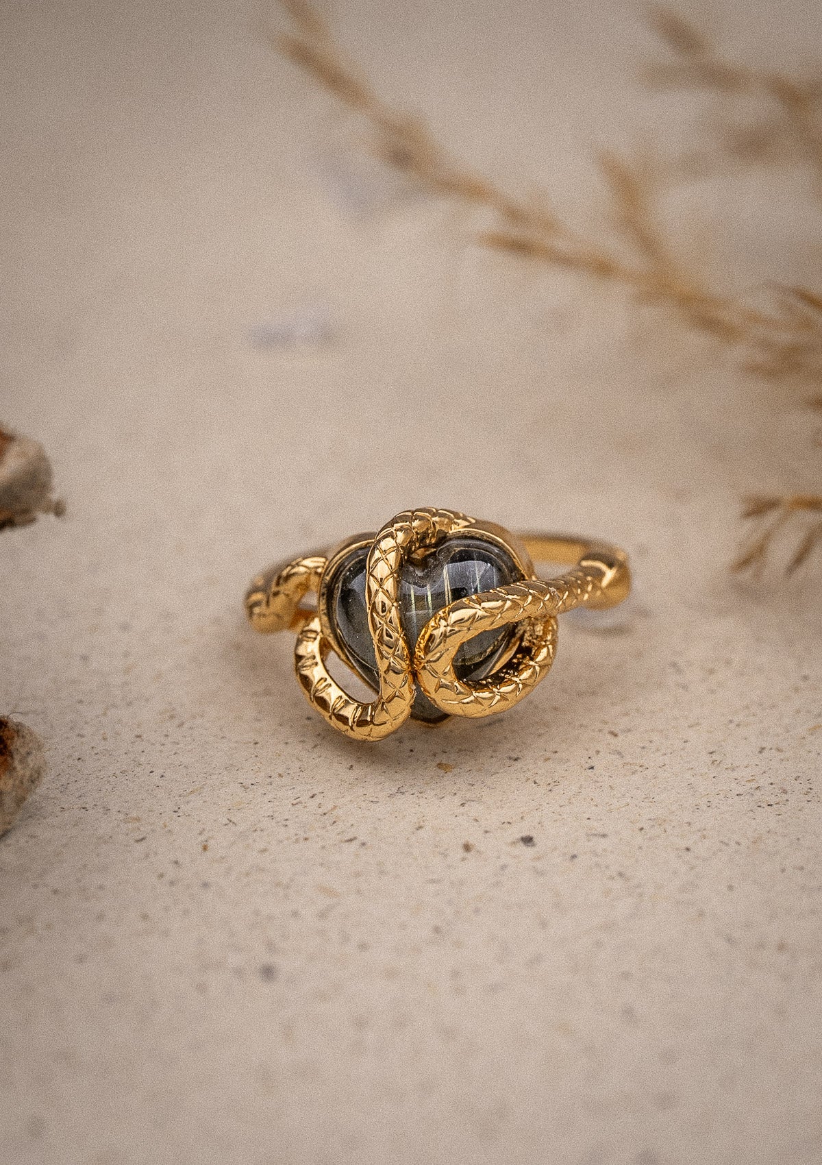 Bague Labradorite – Serpent Gardien