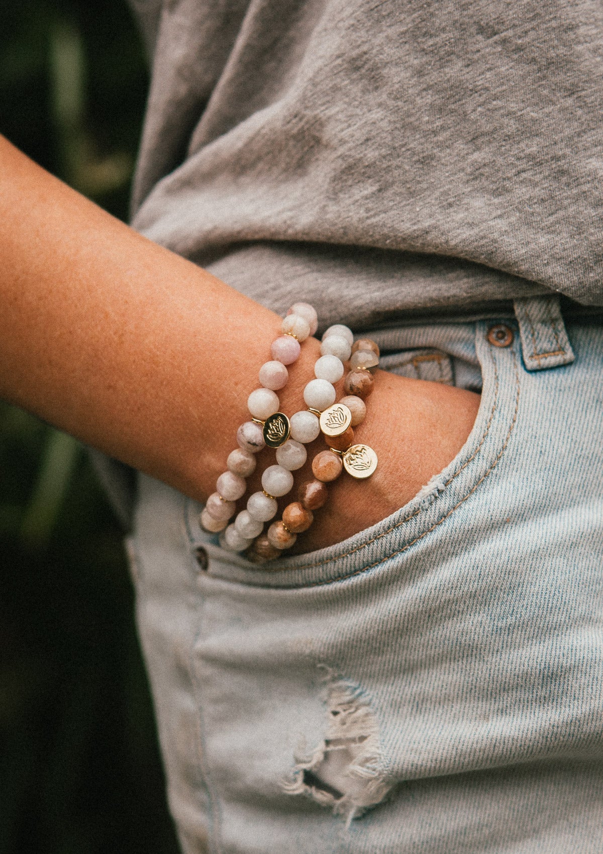 Bracelet Mala Pierre de Soleil - Rayon de Lumière