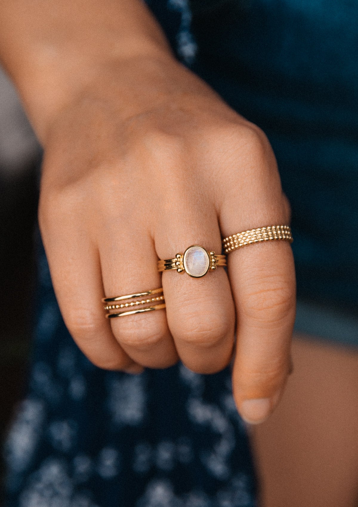 Bague Fine Triple - Alternance