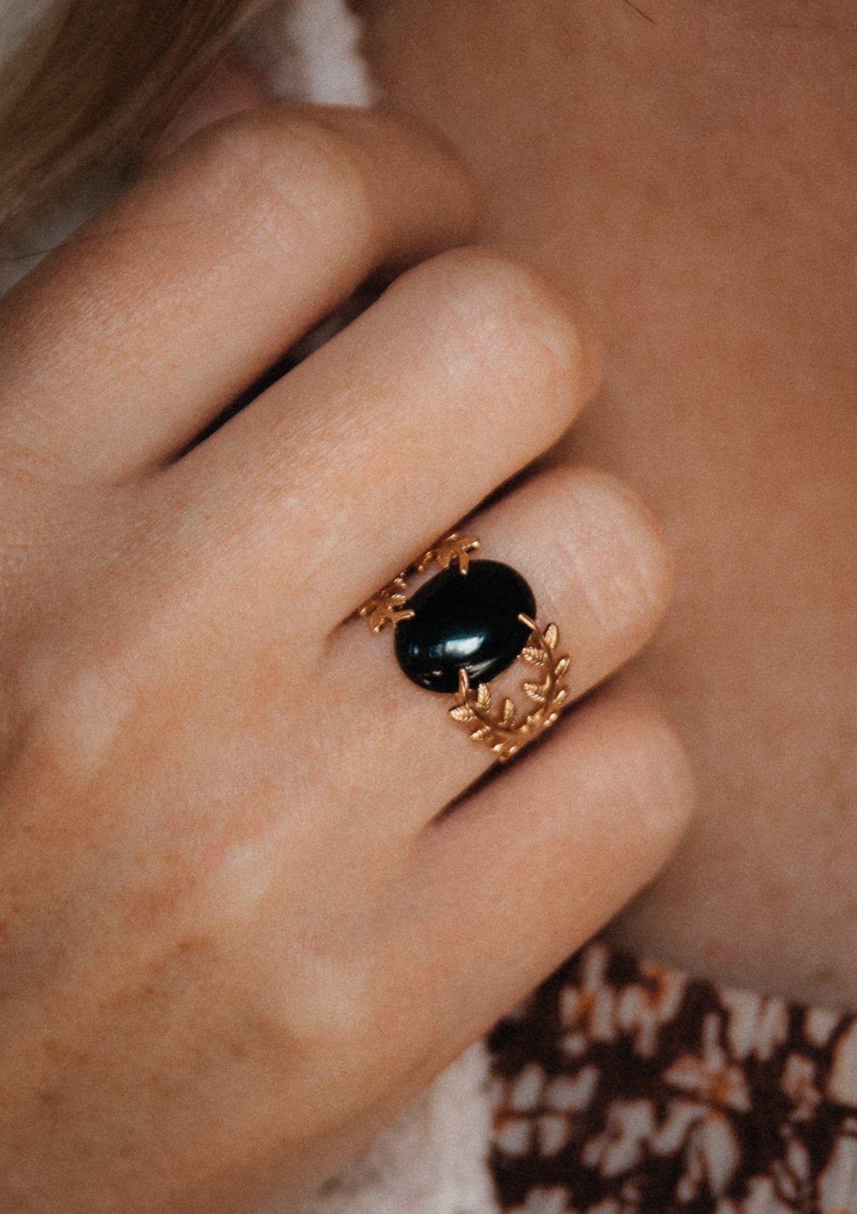 Bague Agate noire - Renouveau