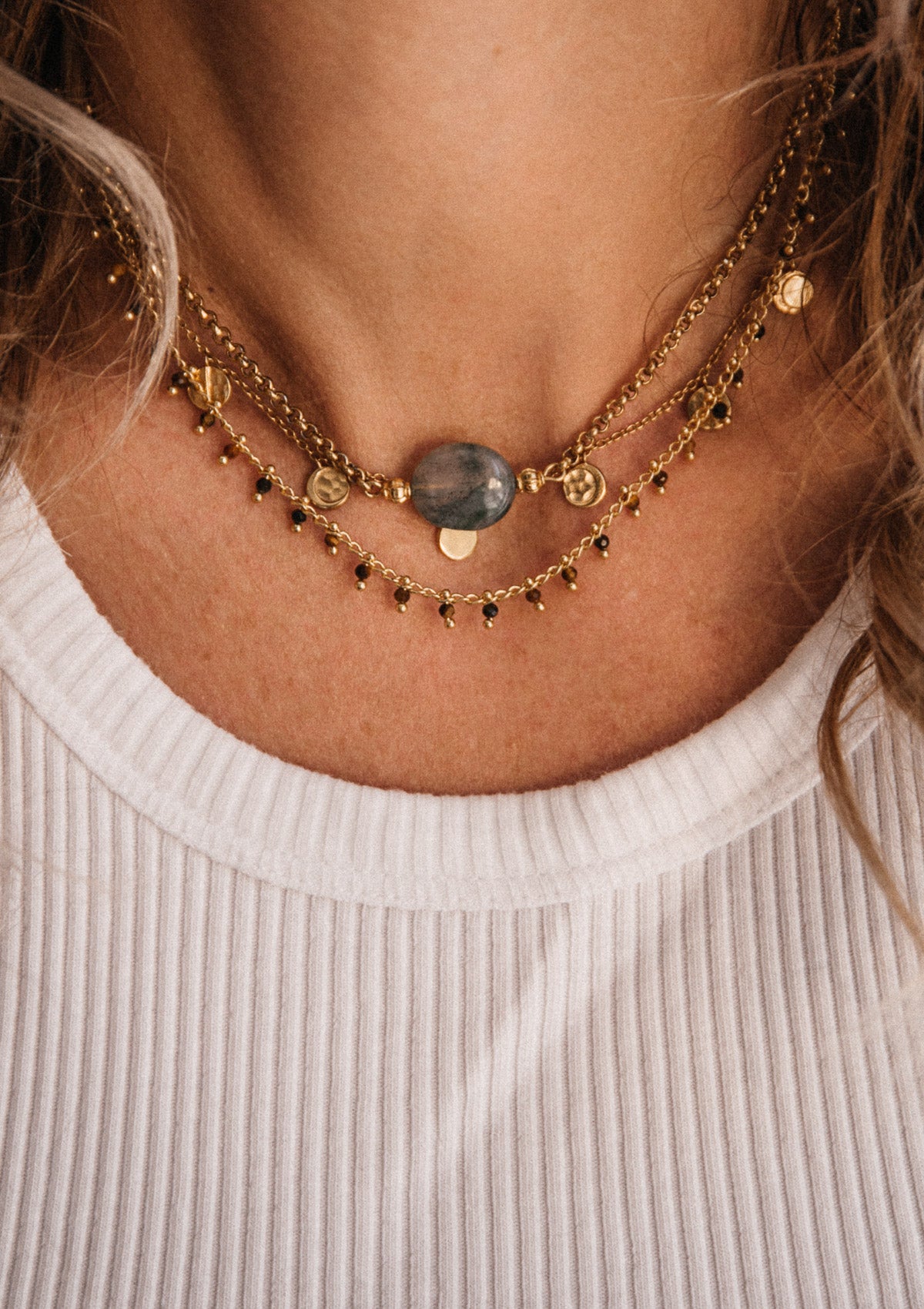 Collier Agate Mousse -  Pleine Conscience