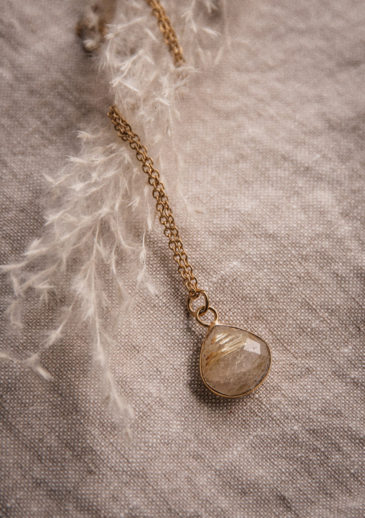 Collier Quartz Rutile doré - Chemin d'or