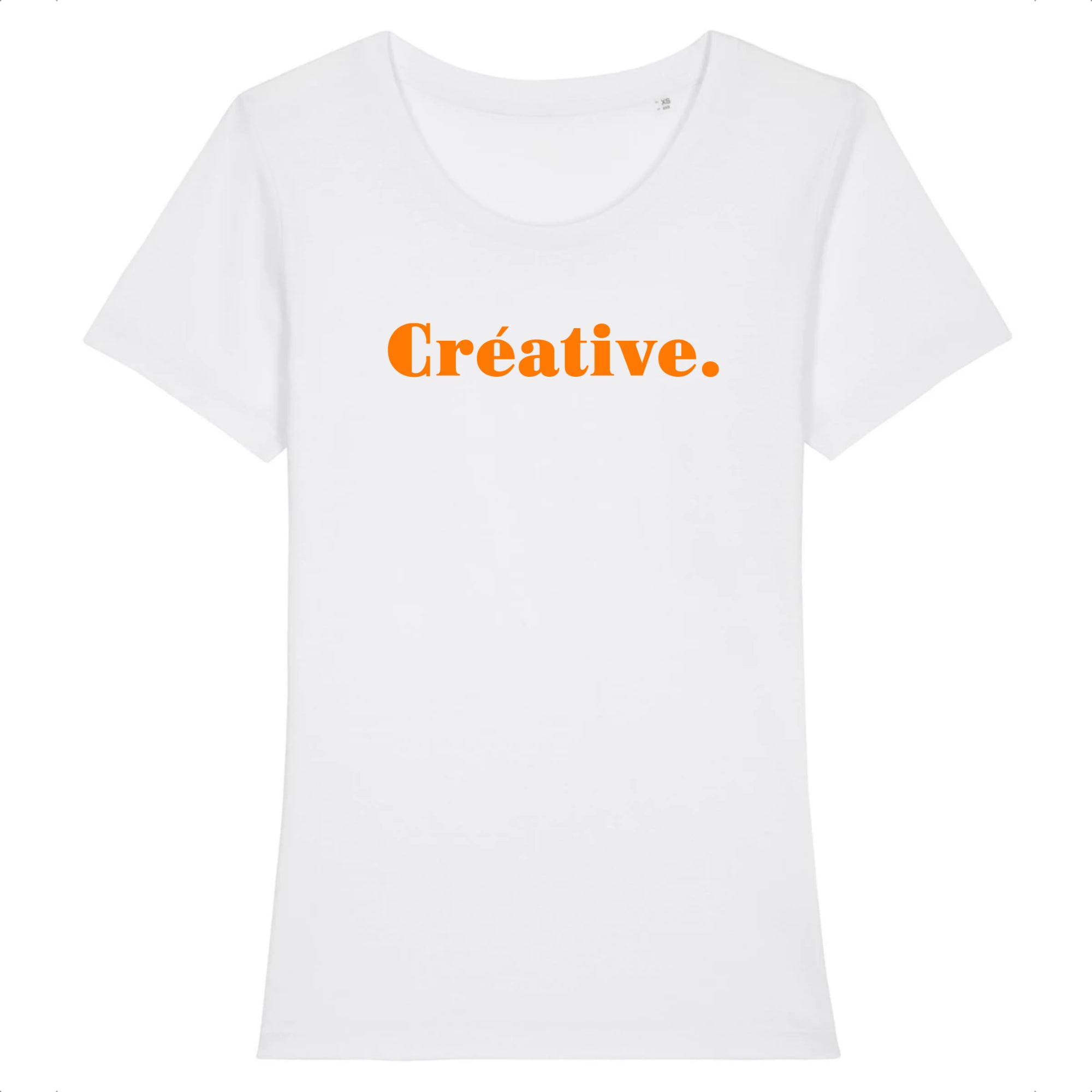 T-shirt Femme blanc - Créative - Coton 100% Bio