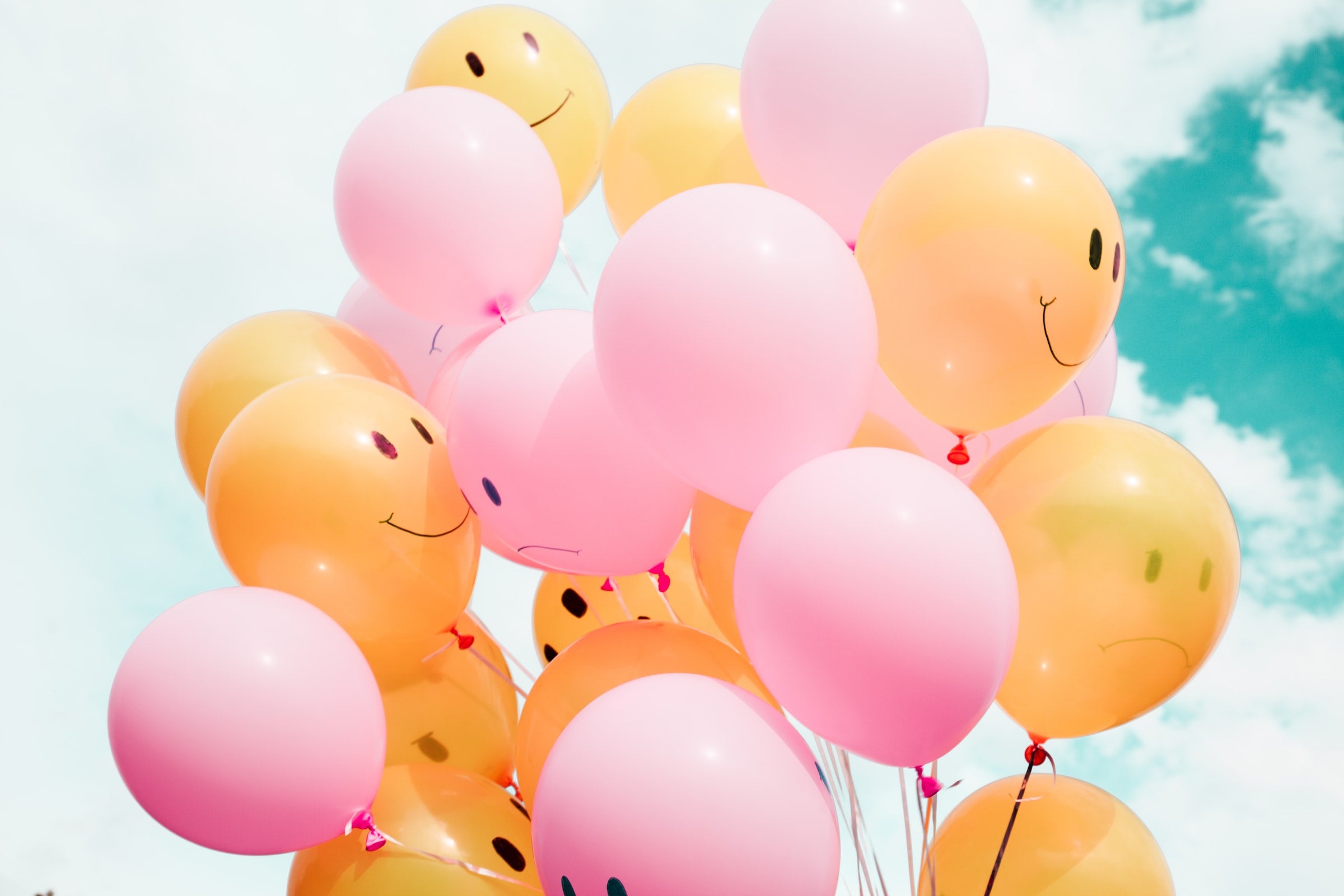 exercices pensée positive pour être heureux smiley ballons