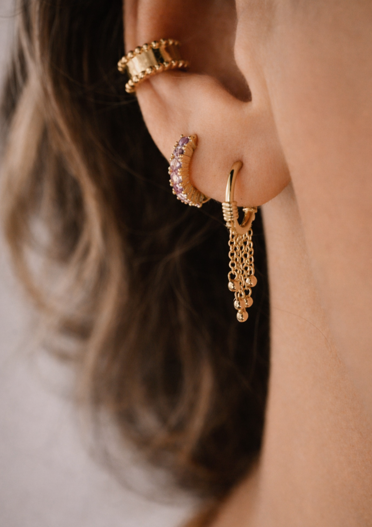 Créoles Améthyste - Cercle Rayonnant