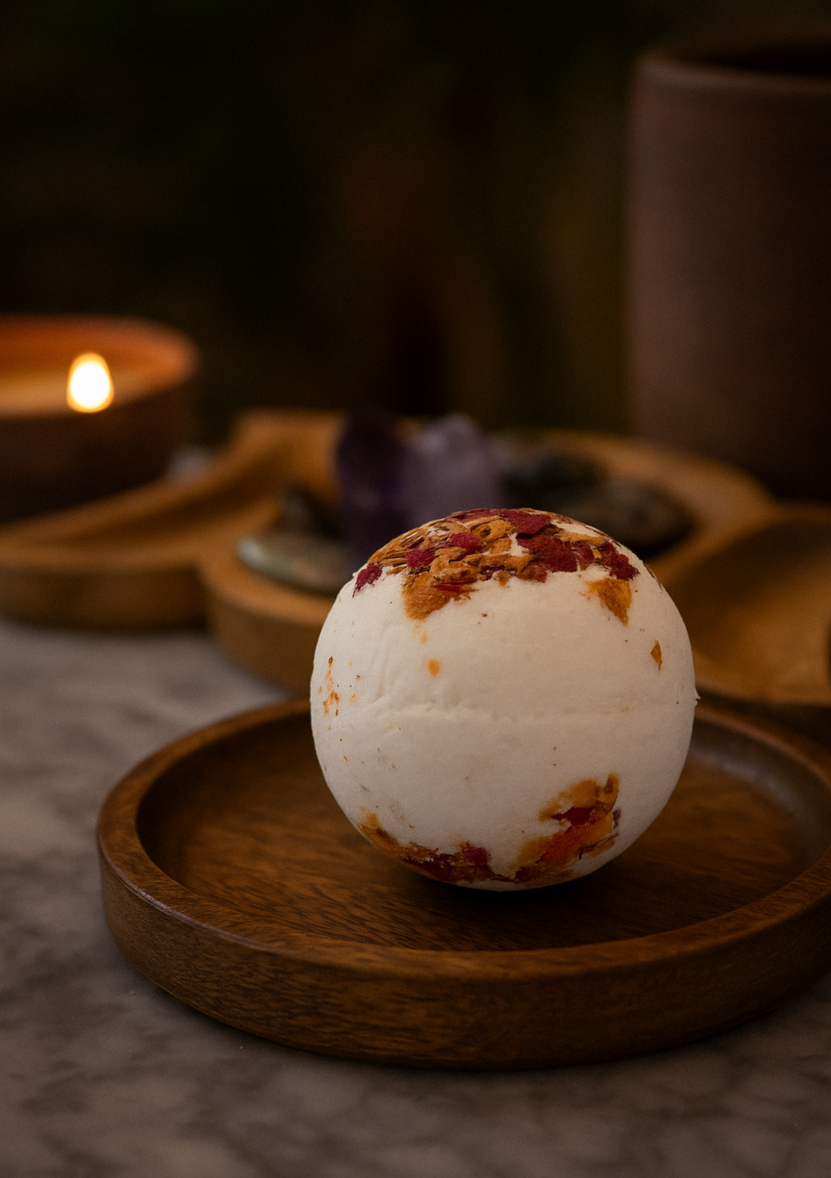 bombe de bain ayurvedique rose