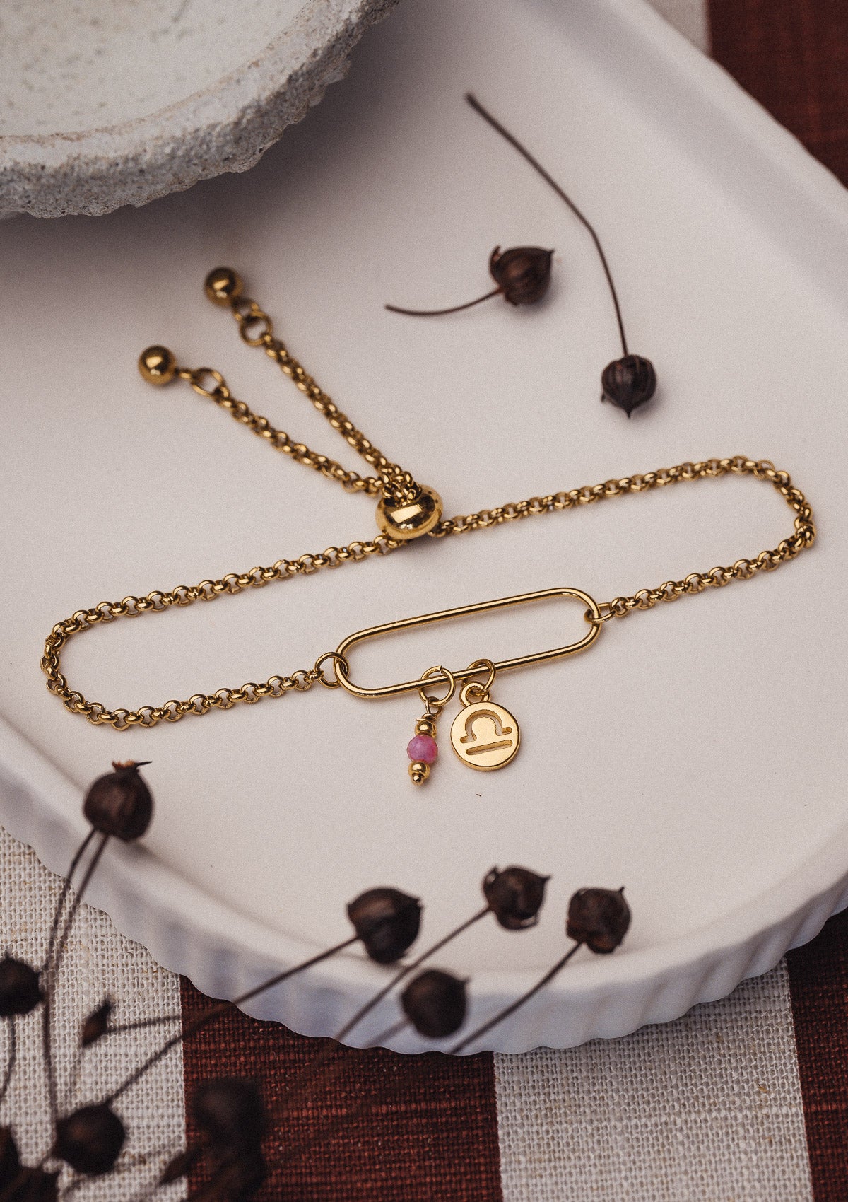 Bracelet Balance et Tourmaline Rose - Astro