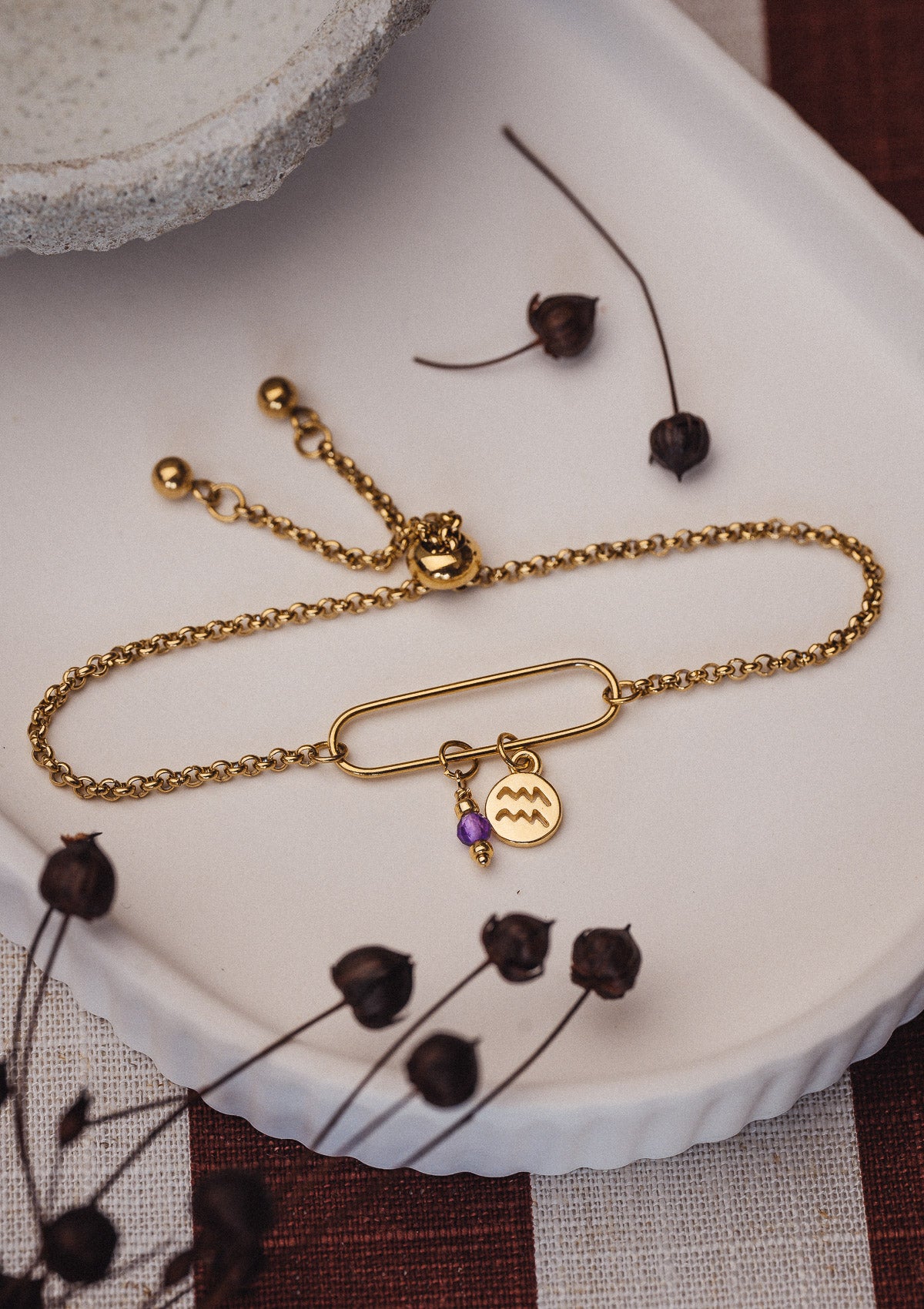 Bracelet Verseau et Améthyste - Astro