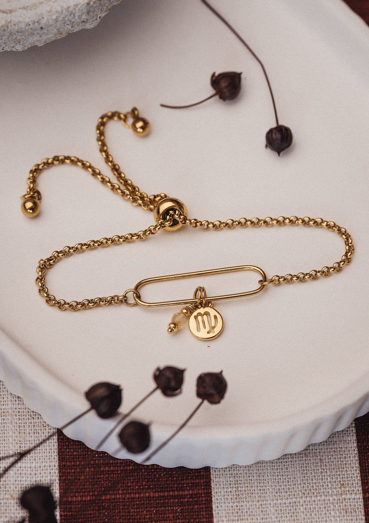 Bracelet Vierge et Citrine - Astro