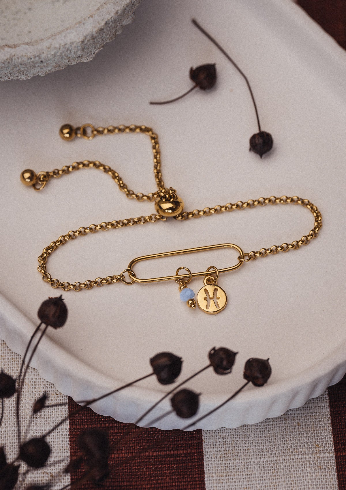 Bracelet Poissons et Aigue-Marine - Astro