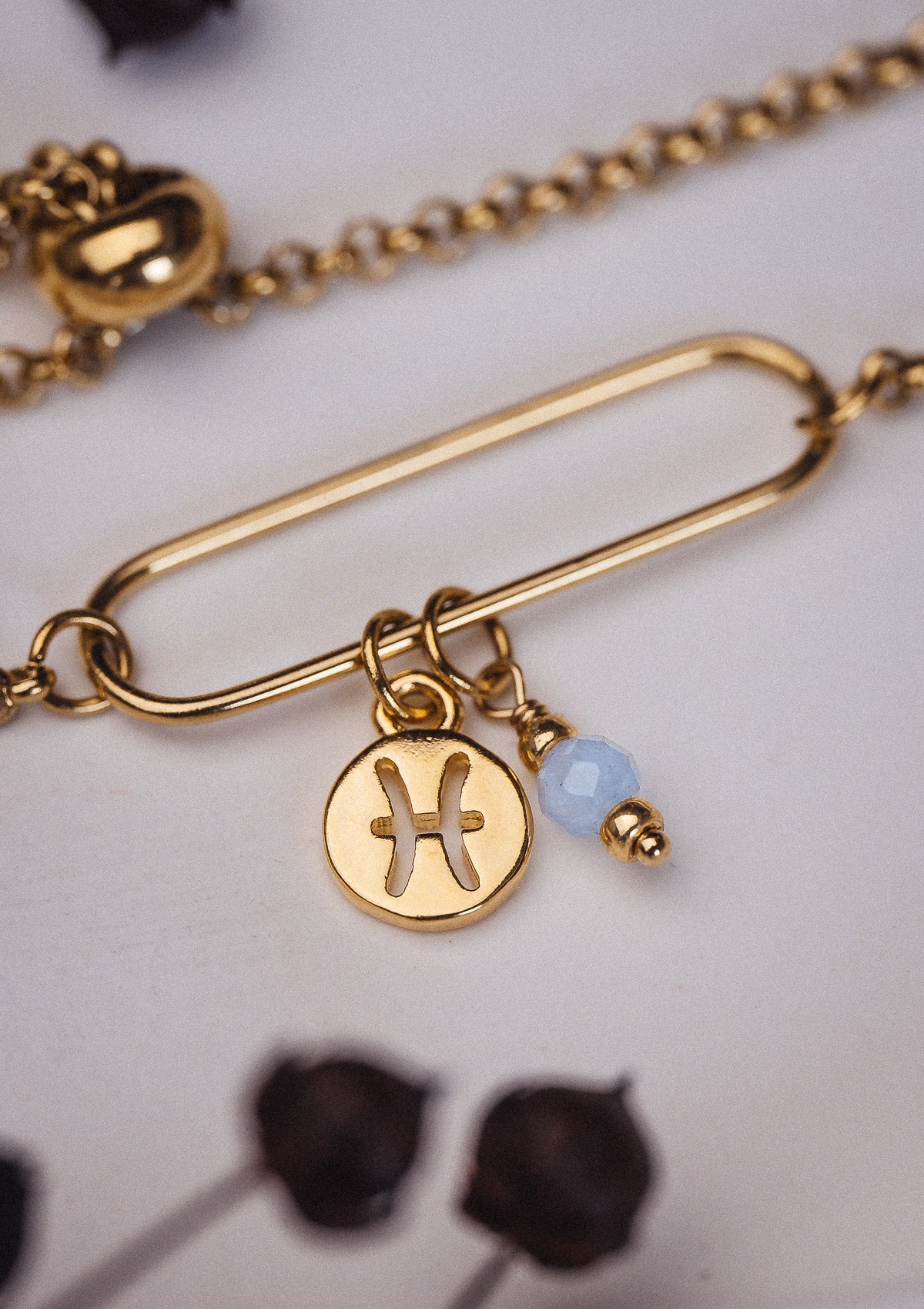 Bracelet Poissons et Aigue-Marine - Astro