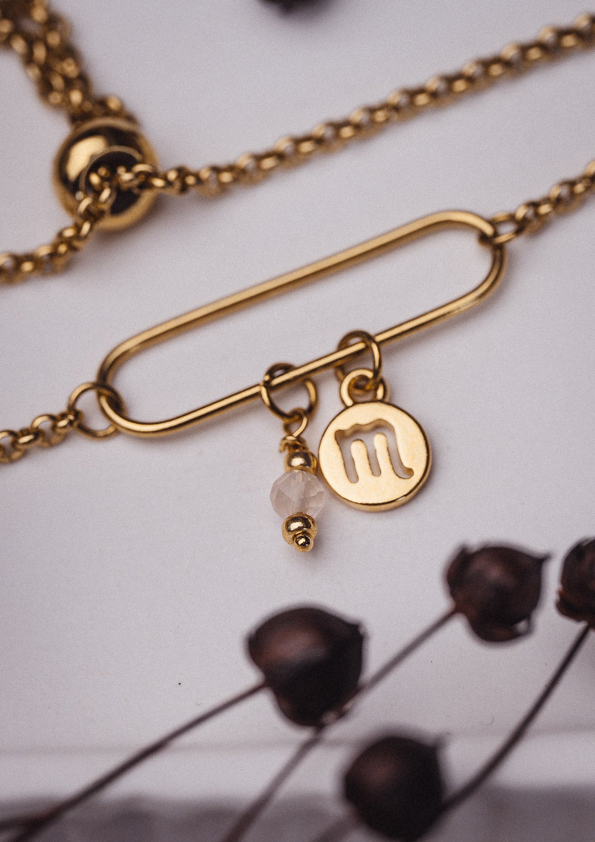 Bracelet Scorpion et Quartz Rose - Astro